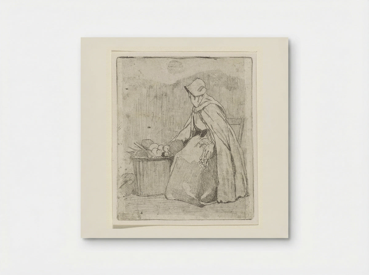Zittende marktvrouw (Seated Market Woman) - Jan Weissenbruch - Poster