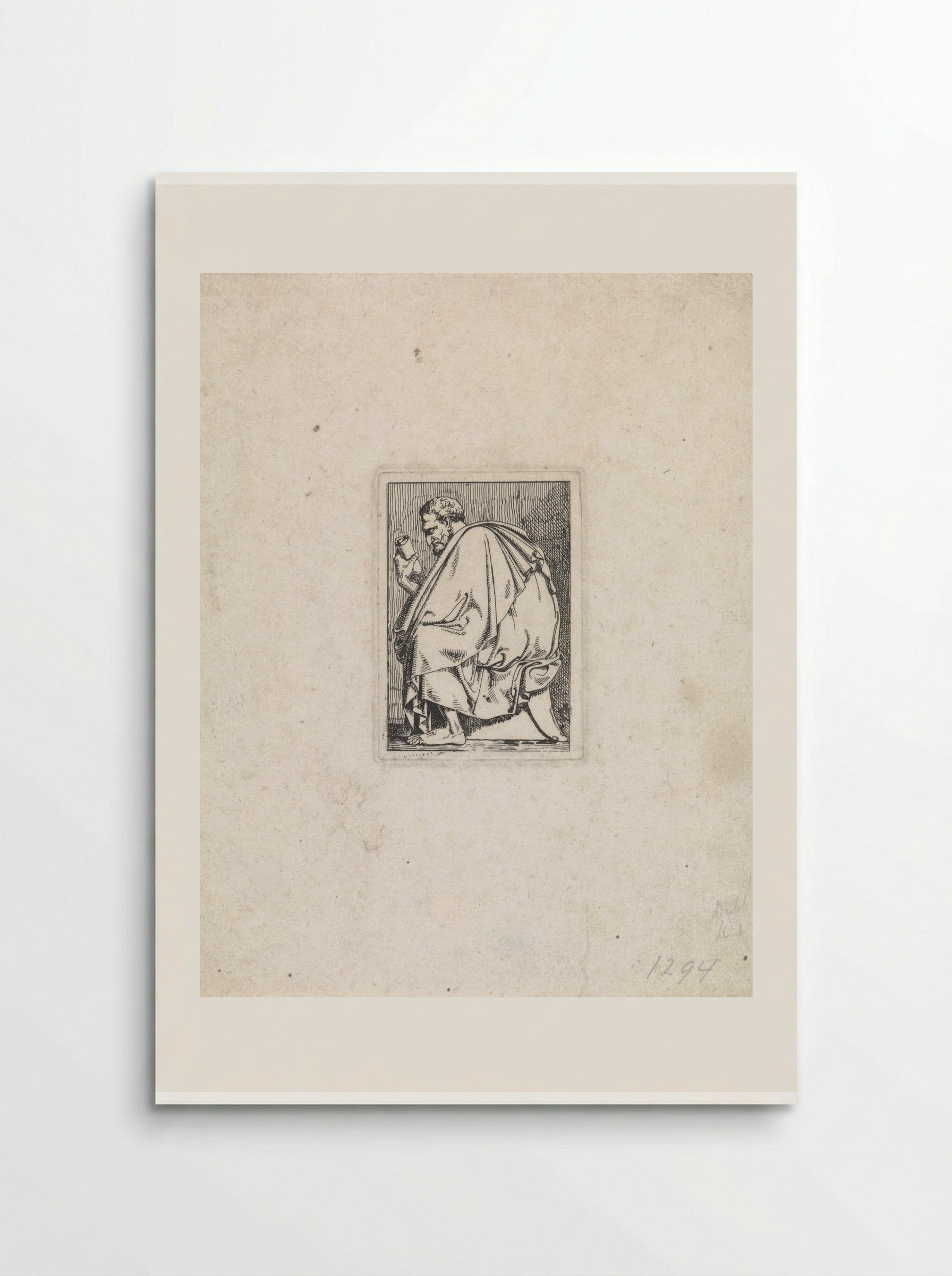 Zittende wijsgeer - David Pièrre Giottino Humbert de Superville - Poster