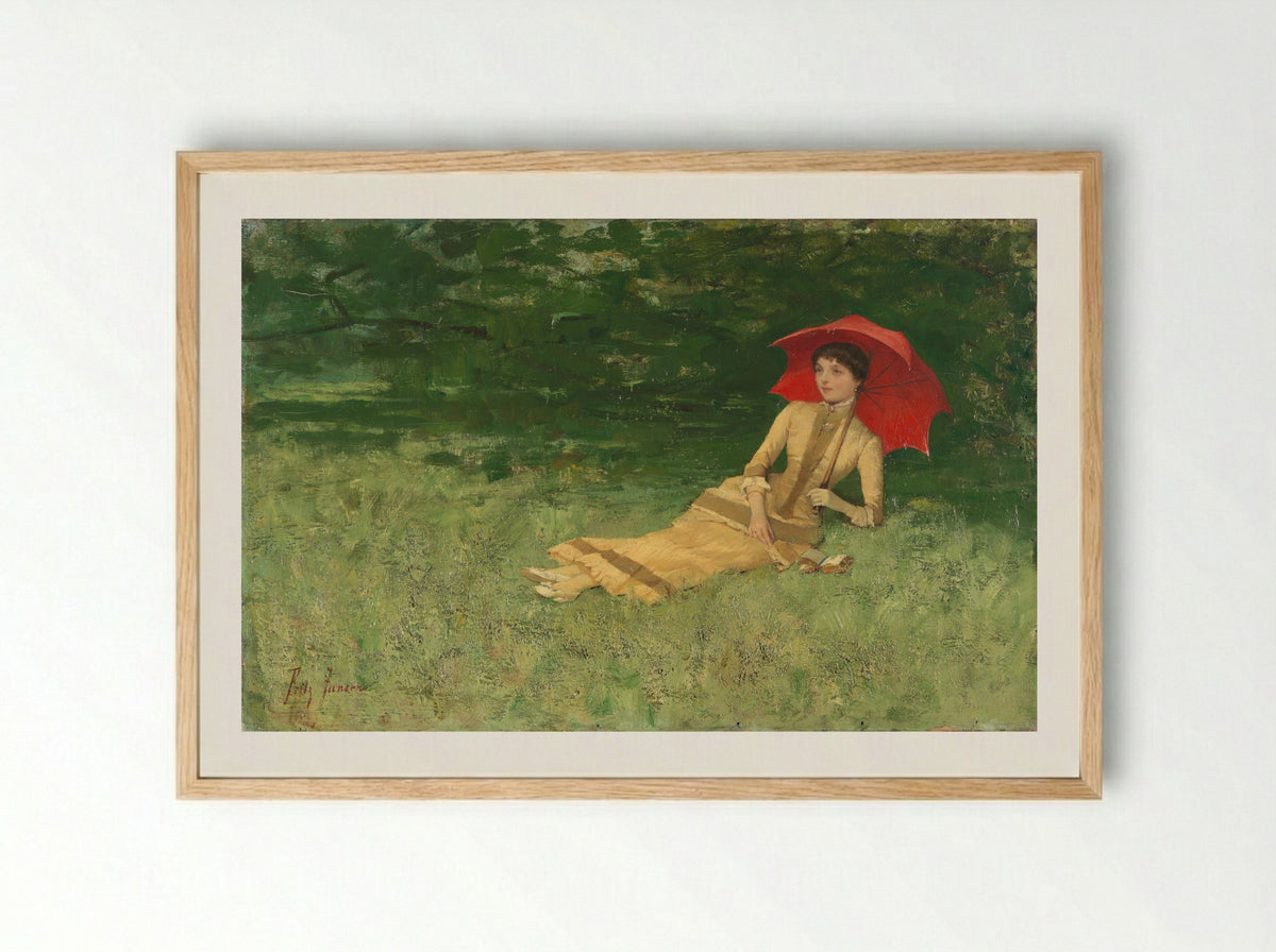 Zomernamiddag - Frits Jansen - Framed Print Wood