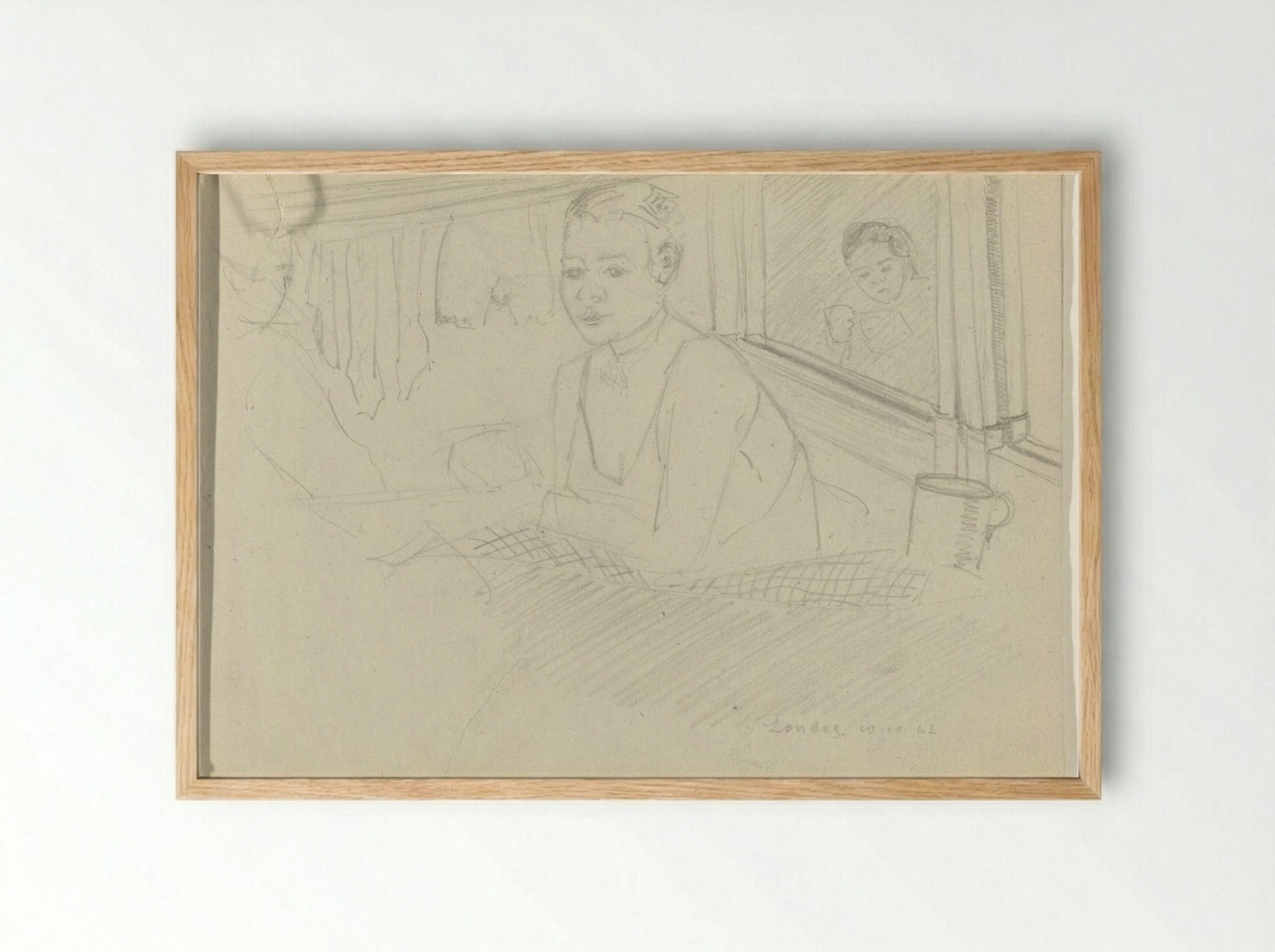 Zondag in het kamp (Sunday in the Camp) - To Frank-Stoltz - Framed Print Wood