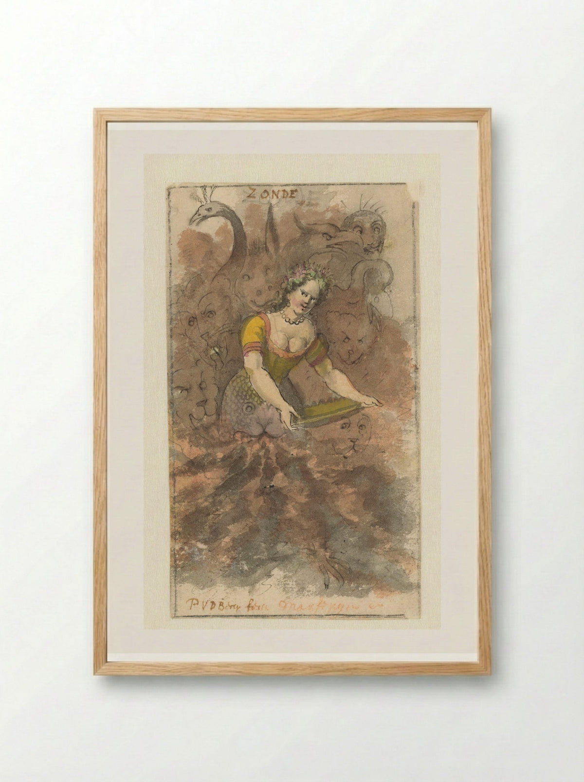 Zonde (Sin) - Pieter van den Berge - Framed Print Wood