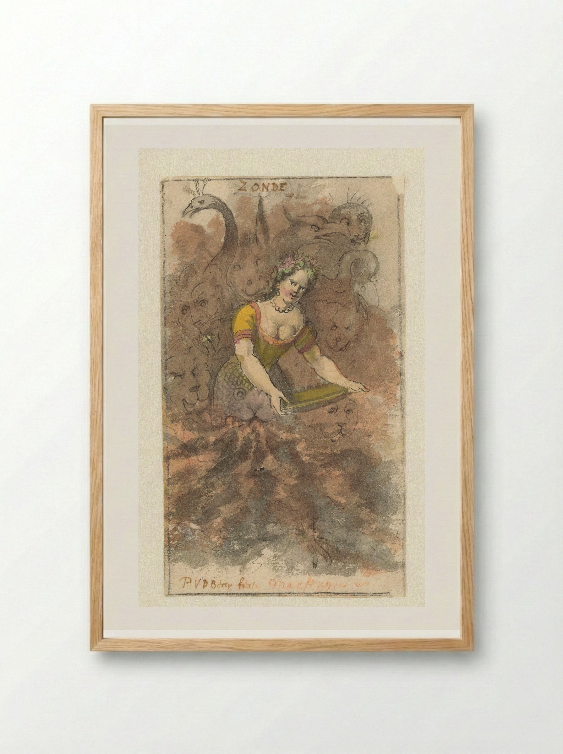 Zonde (Sin) - Pieter van den Berge - Framed Print Wood
