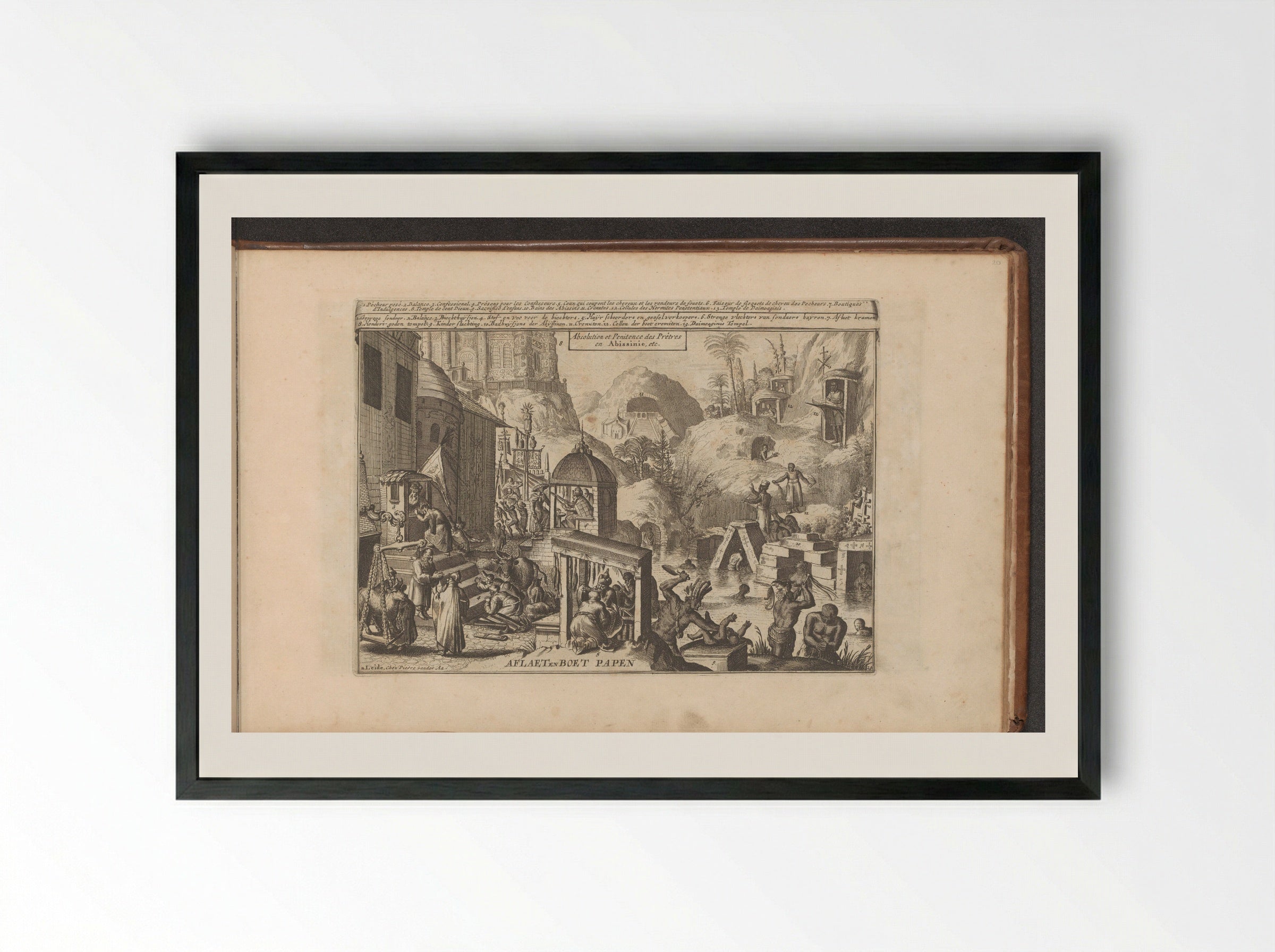 Zonde en boete - Romeyn de Hooghe - Framed Print Black