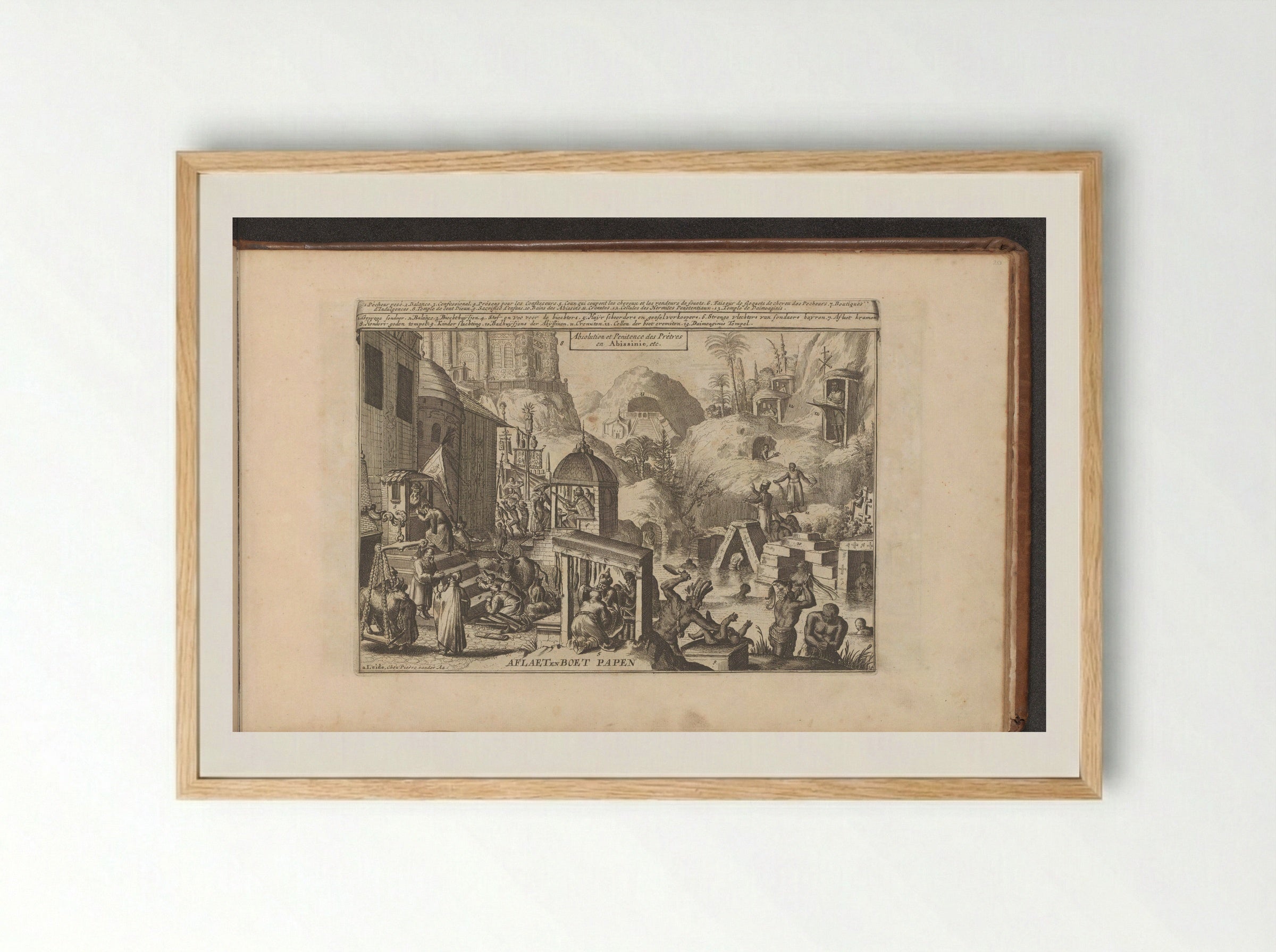 Zonde en boete - Romeyn de Hooghe - Framed Print Wood
