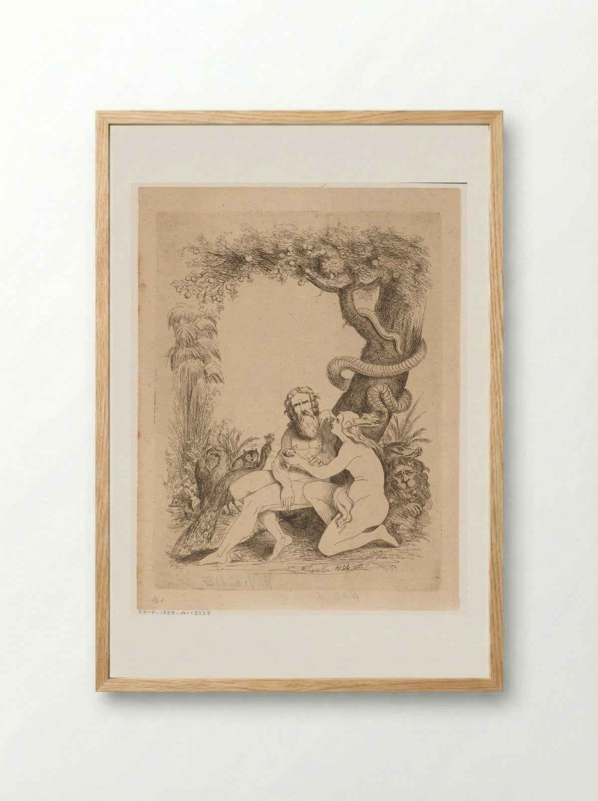 Zondeval - Franciscus Andreas Durlet - Framed Print Wood