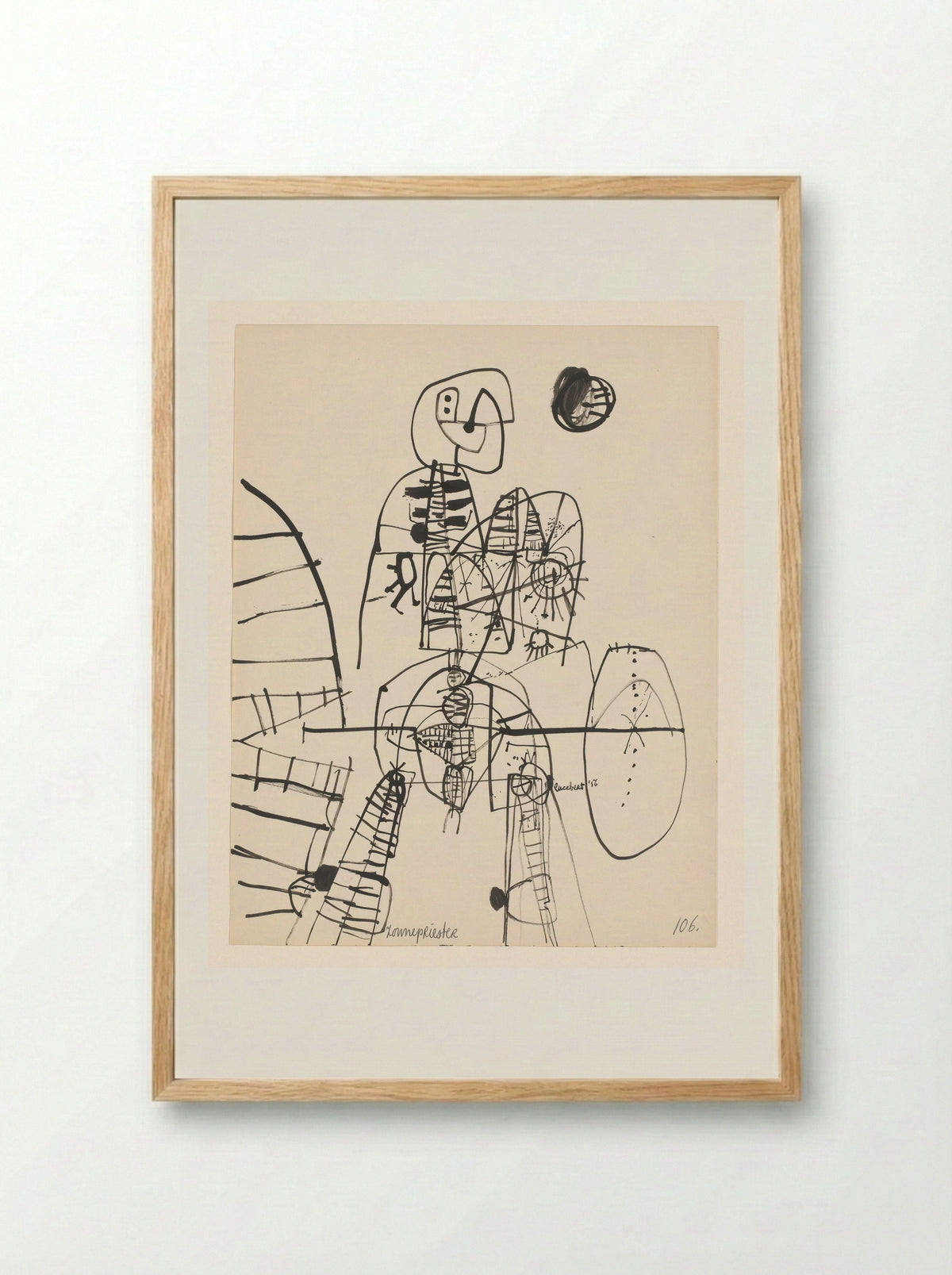 Zonnepriester - Lucebert - Framed Print Wood