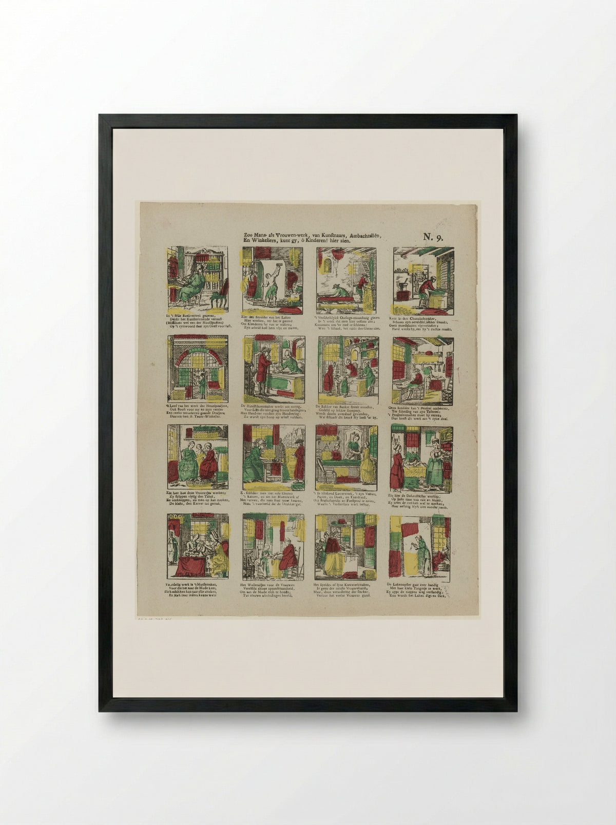 Zoo mans als vrouwen-werk - Glenisson & Zonen - Framed Print Black