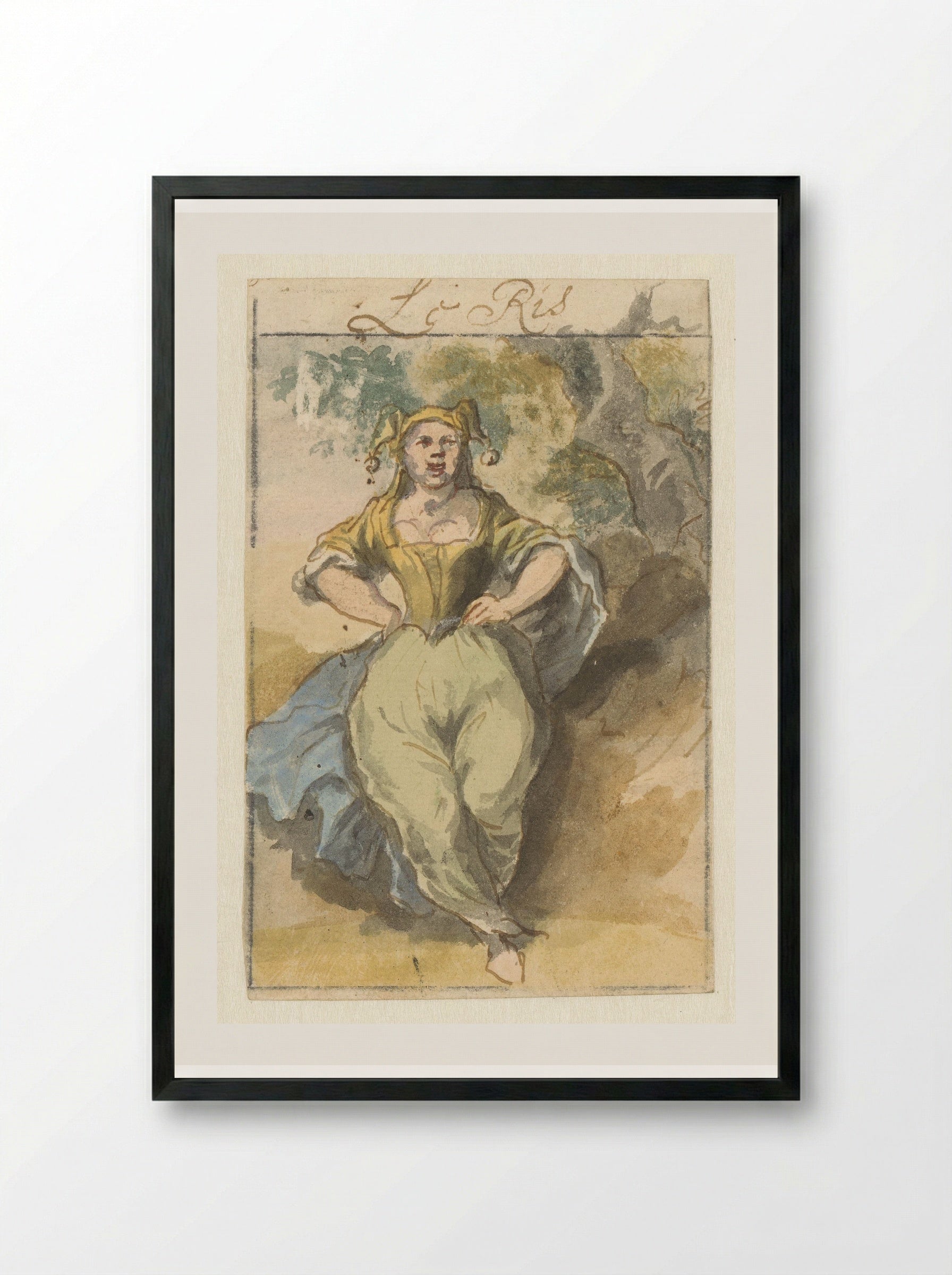 Zotheid (Folly) - Pieter van den Berge - Framed Print Black