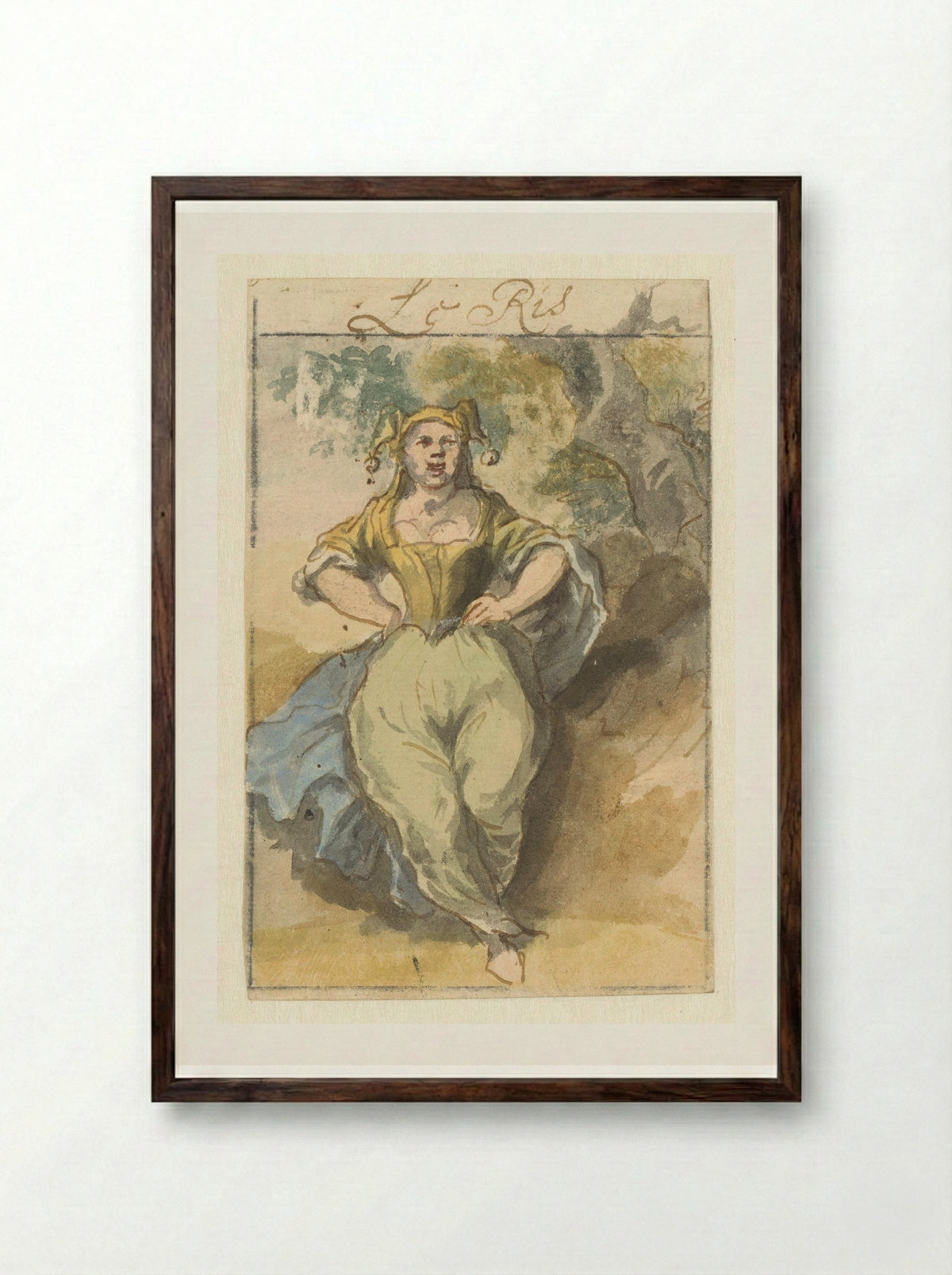 Zotheid (Folly) - Pieter van den Berge - Framed Print Dark Wood
