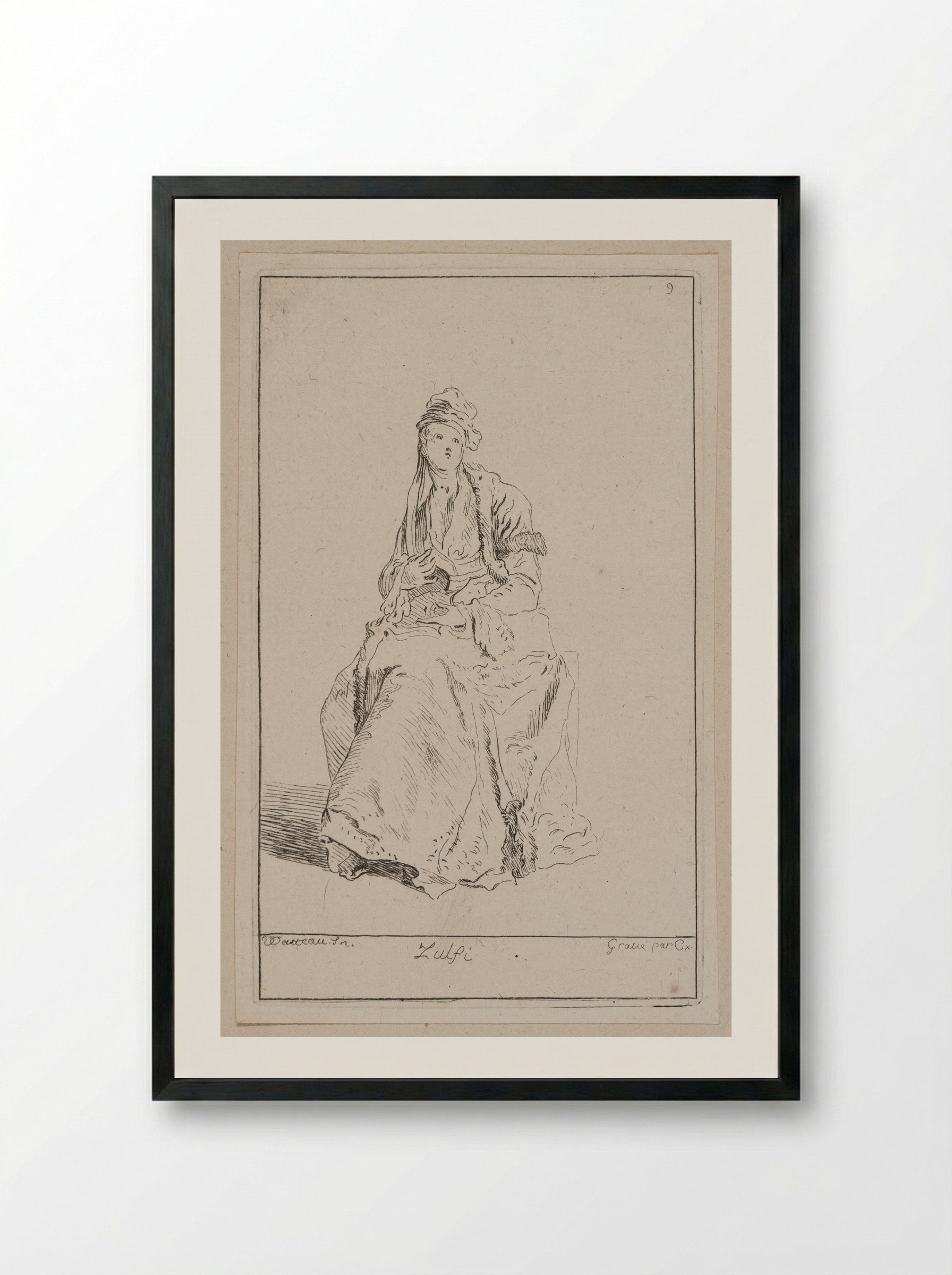Zulfi - Anne Claude Philippe de Thubières, comte de Caylus - Framed Print Black