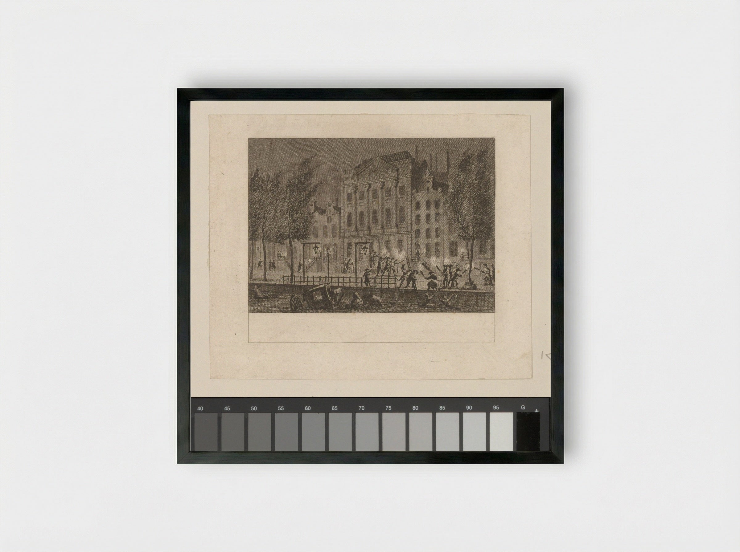 Zware mist te Amsterdam - Cornelis Brouwer - Framed Print Black