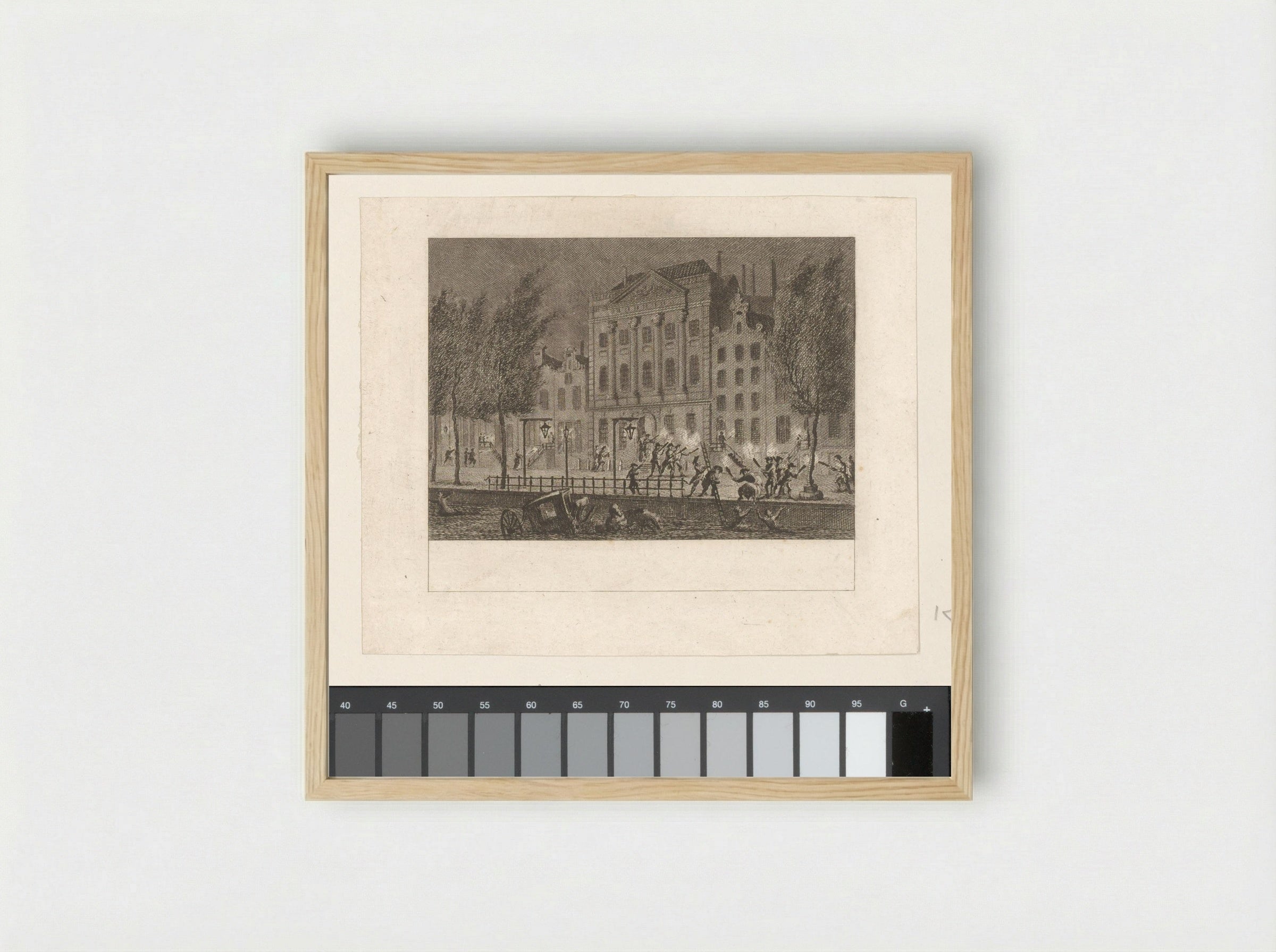 Zware mist te Amsterdam - Cornelis Brouwer - Framed Print Wood