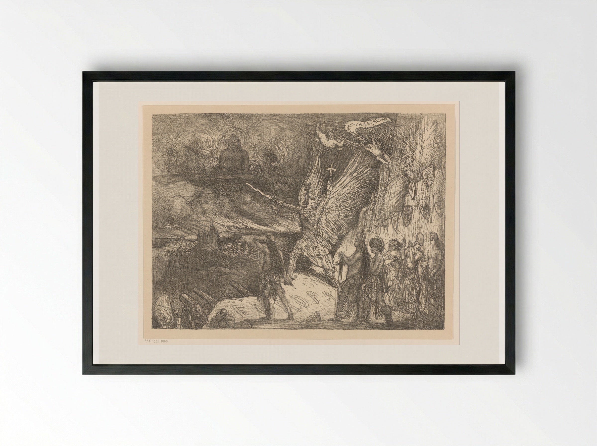 Zware tijden (een keizerprent) - Marius Bauer - Framed Print Black