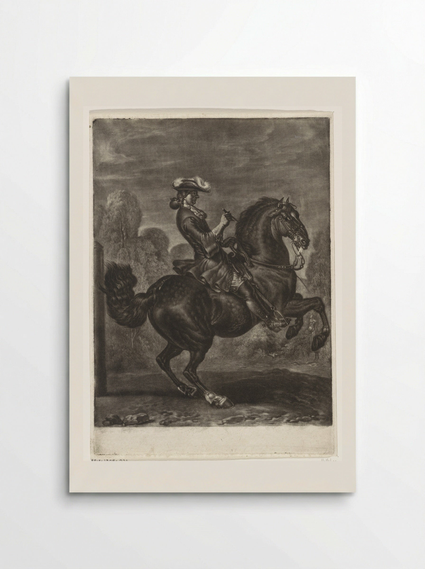 Zwart steigerend paard - Dirk Maas - Poster