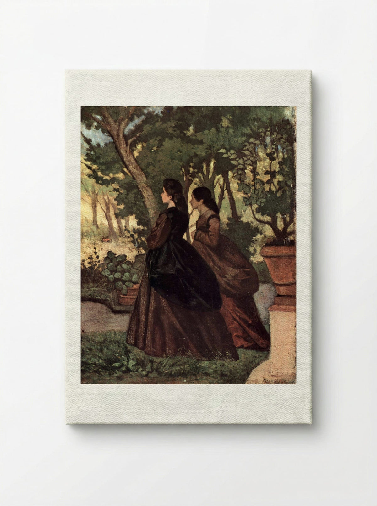 Zwei Damen im Garten von Castiglioncello - Giovanni Fattori - Canvas