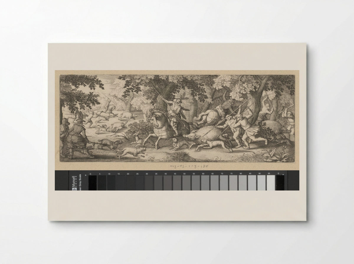 Zwijnenjacht (Boar Hunt) - Claes Jansz. Visscher (II) - Poster