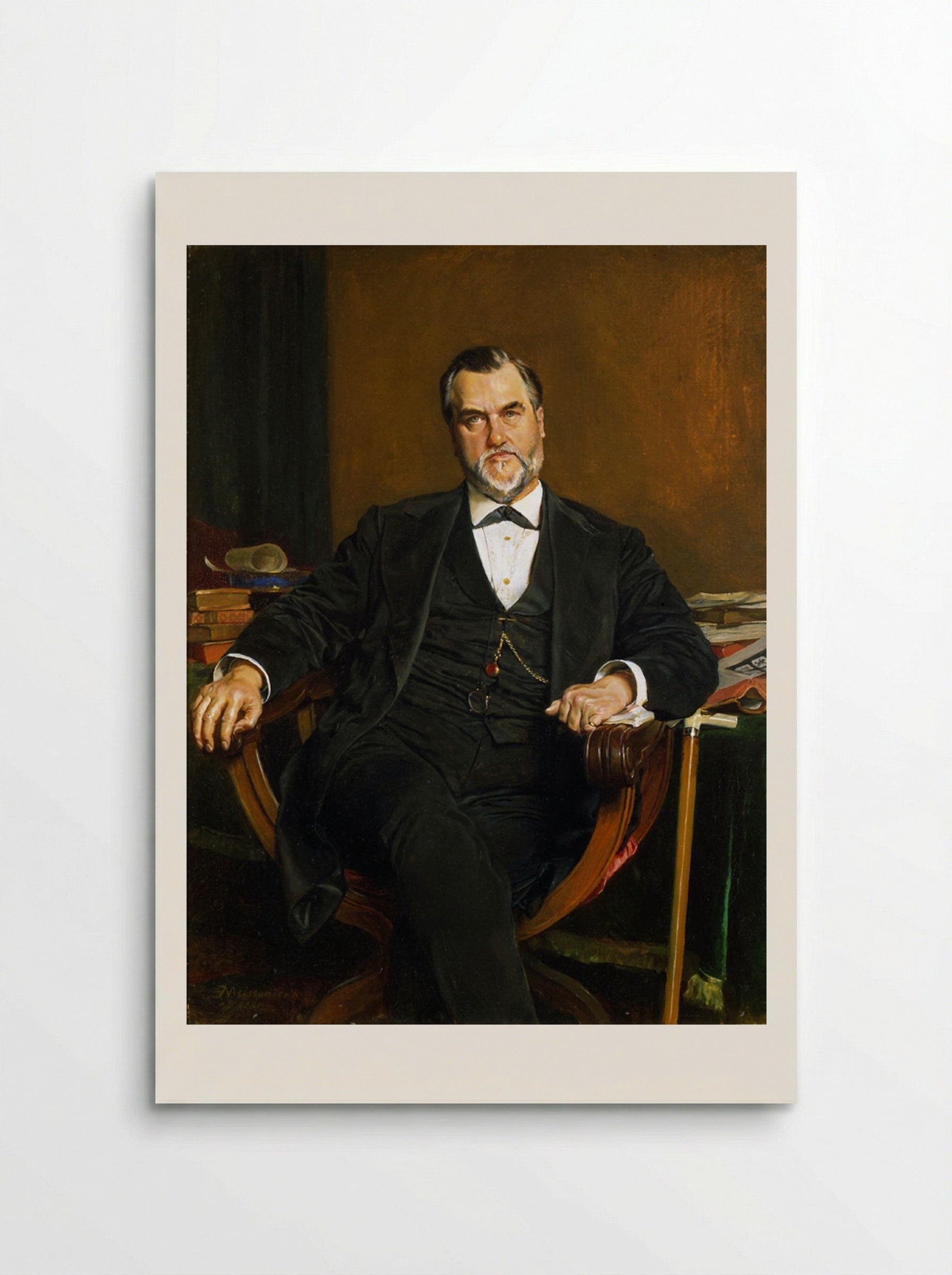 Portrait of Leland Stanford - Ernest Meissonier - Poster