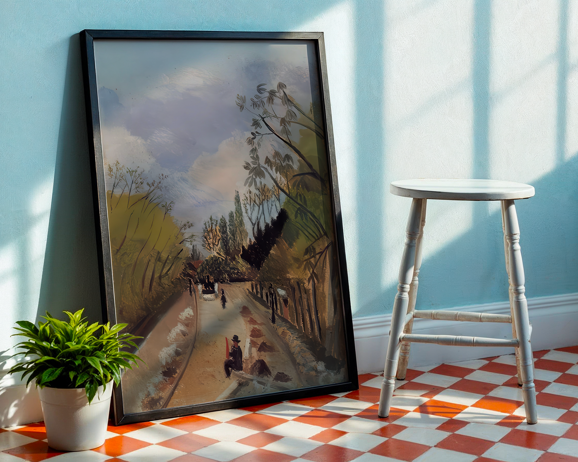avenue-de-lobservatoire-by-henri-rousseau-paris-street-scene-art-print mockup