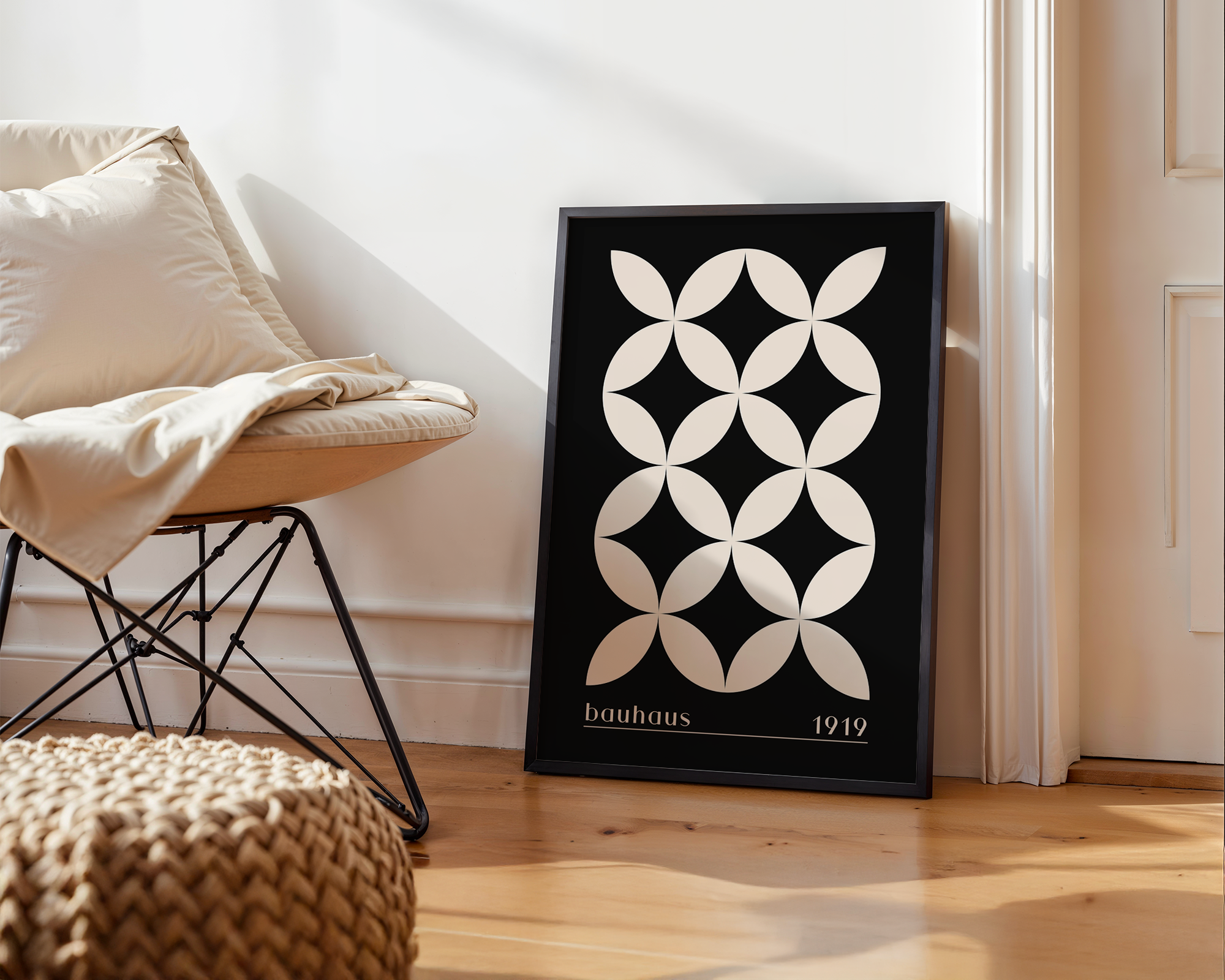 bauhaus-petal-matrix-in-black-1919 mockup