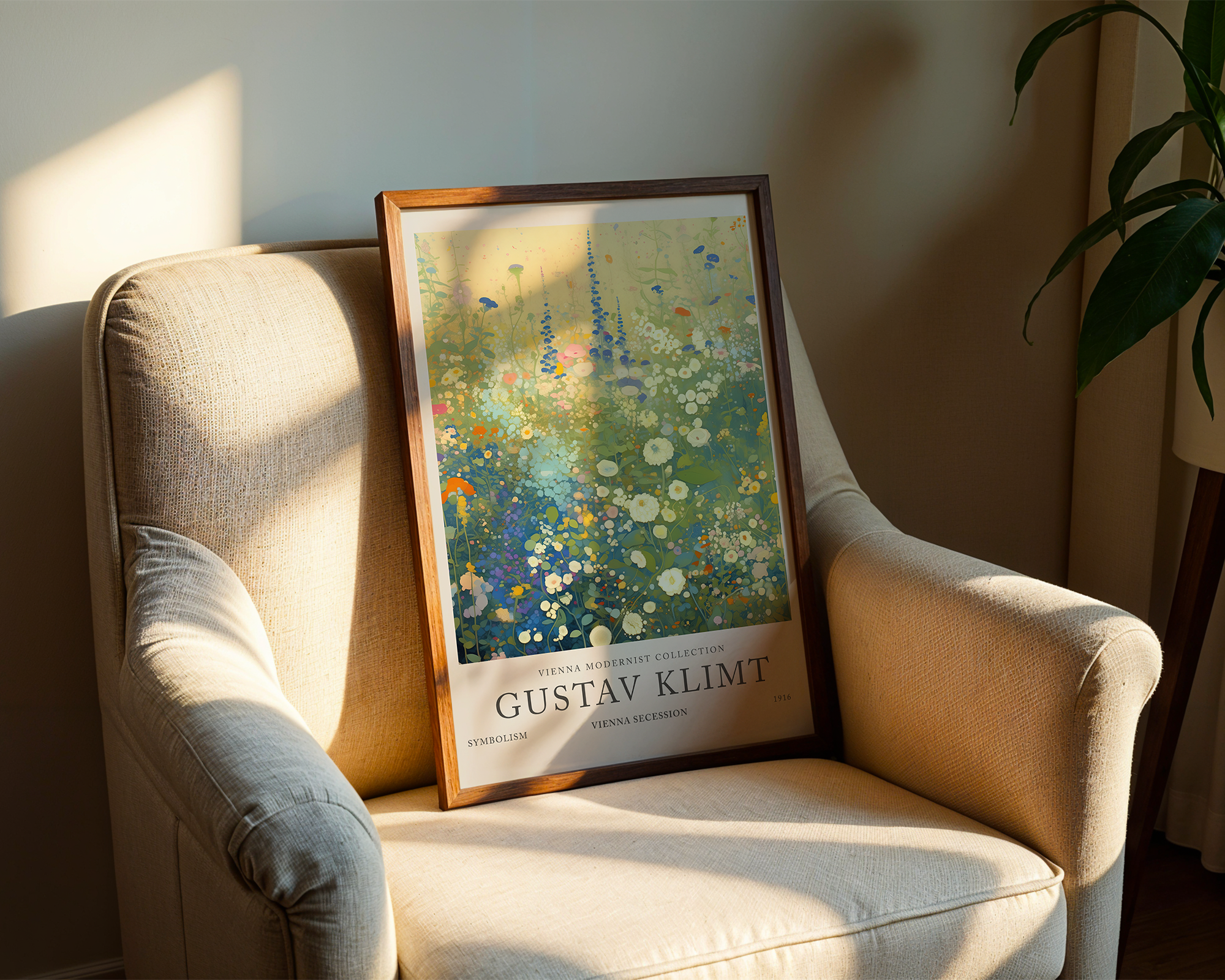 blue-harmony-garden-gustav-klimt mockup