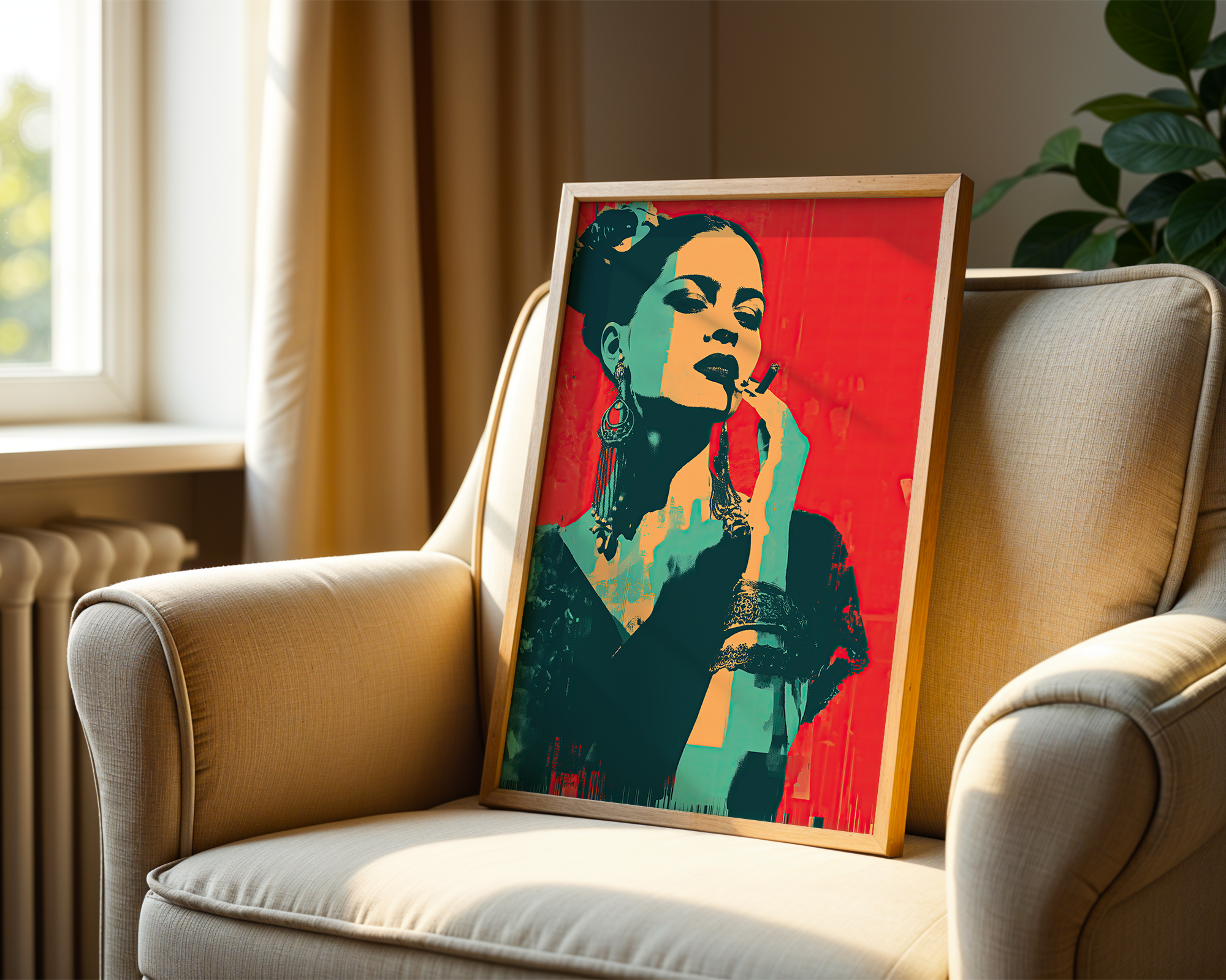 carmen-in-crimson-bold-latin-pop-art-portrait mockup