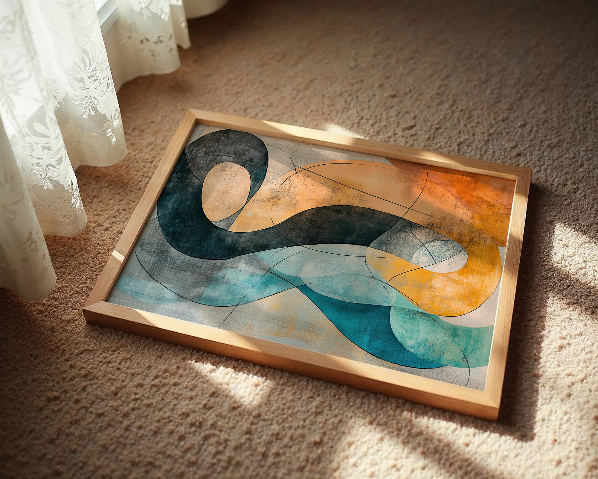 coastal-motion-abstract-flow-in-teal-ochre-and-charcoal mockup