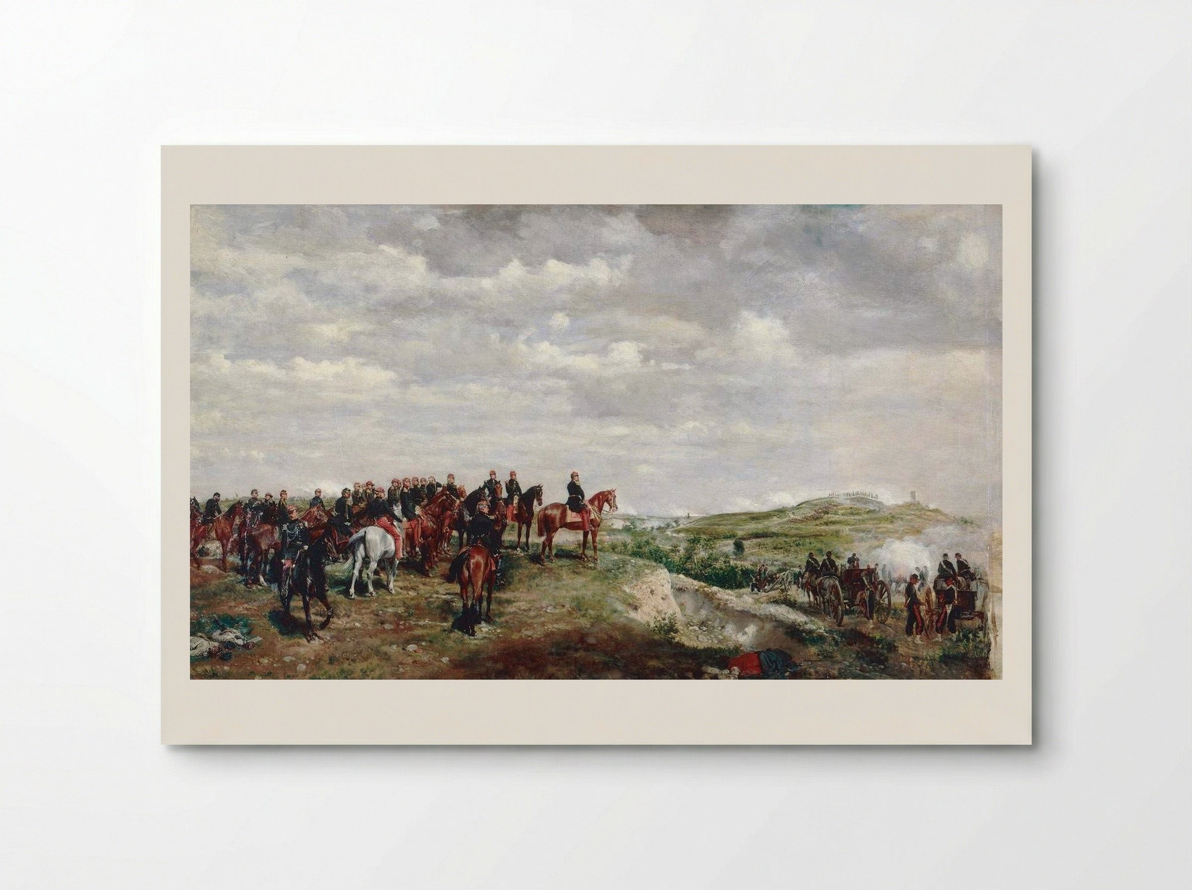 Napoléon III at the Battle of Solferino - Ernest Meissonier - Poster