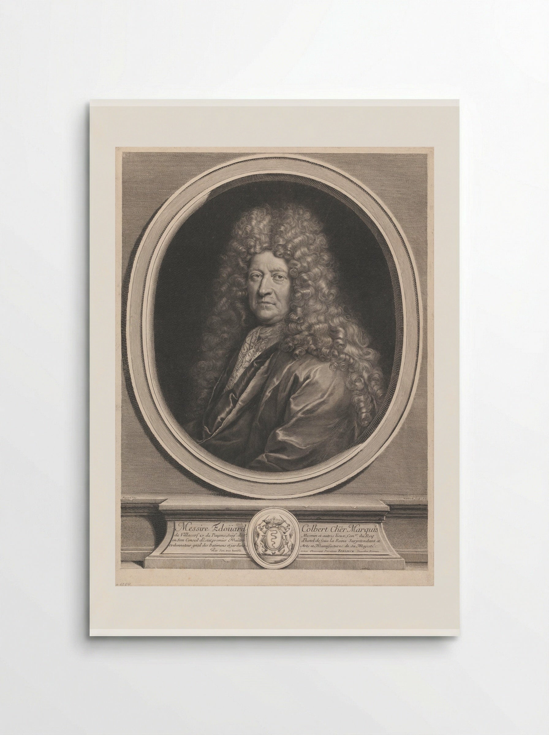 Édouard Colbert, Marquis de Villacerf - Gérard Edelinck - Poster