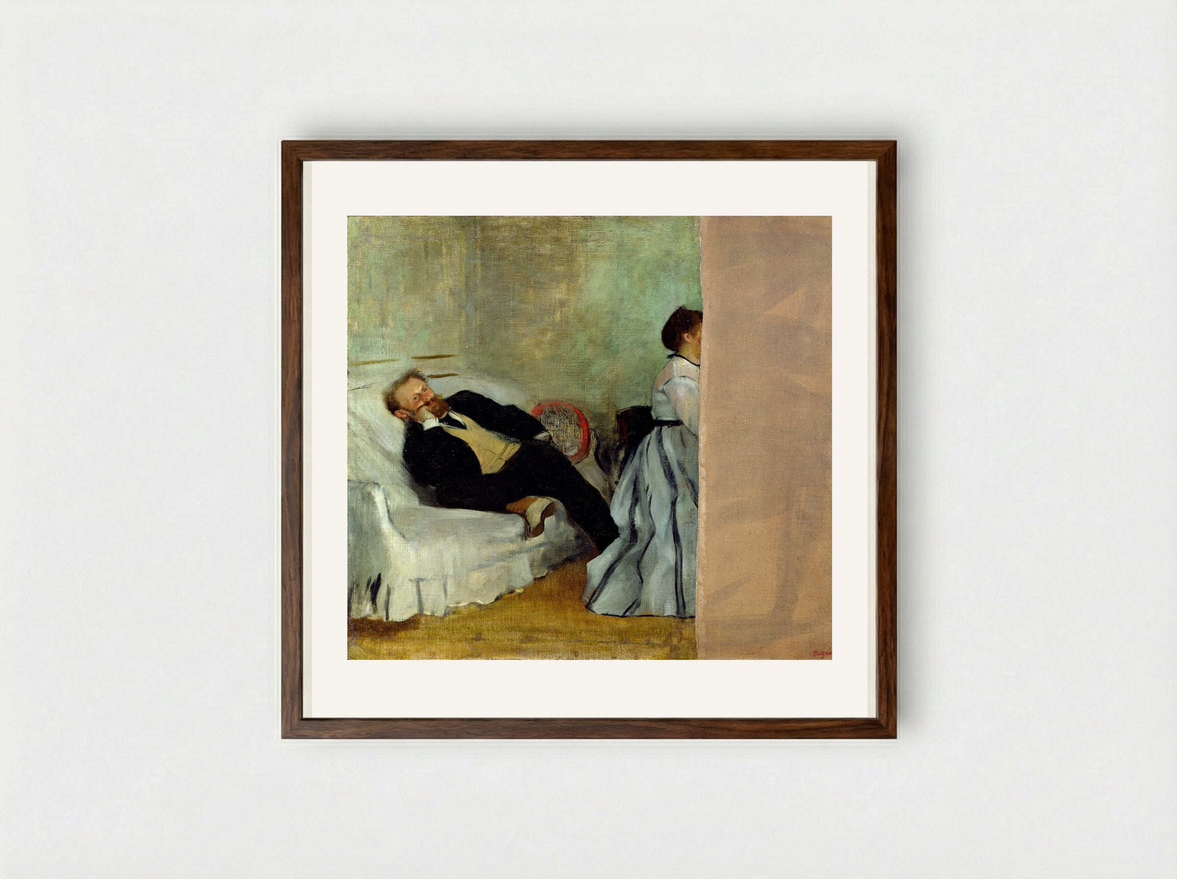 Édouard Manet - Hilaire-Germain-Edgar Degas - Framed Print Dark Wood