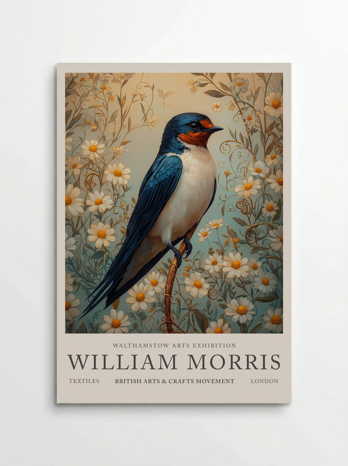 Barn Swallow Symphony - William Morris - Poster