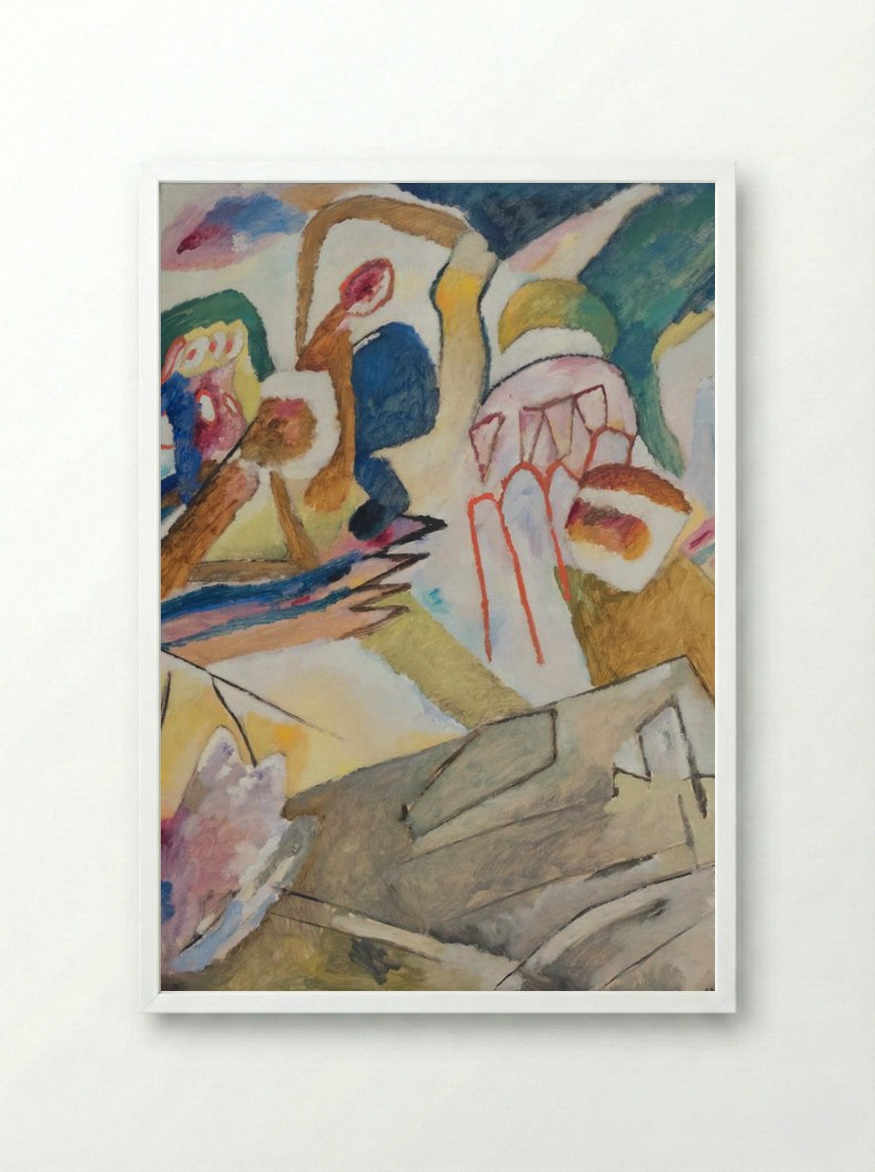 Improvisation 18 - Wassily Kandinsky - Framed Print White