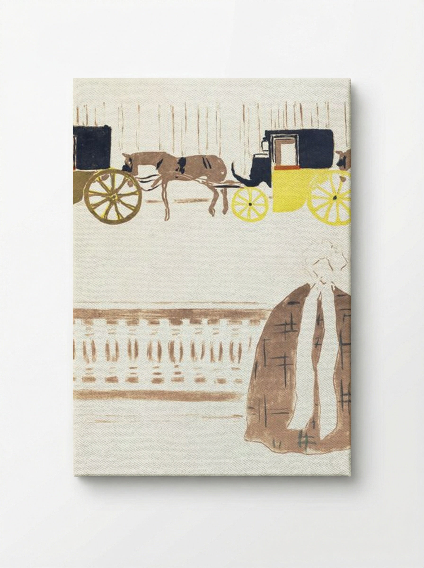 Nursemaids' Promenade, Frieze of Carriages - Pierre Bonnard - Canvas