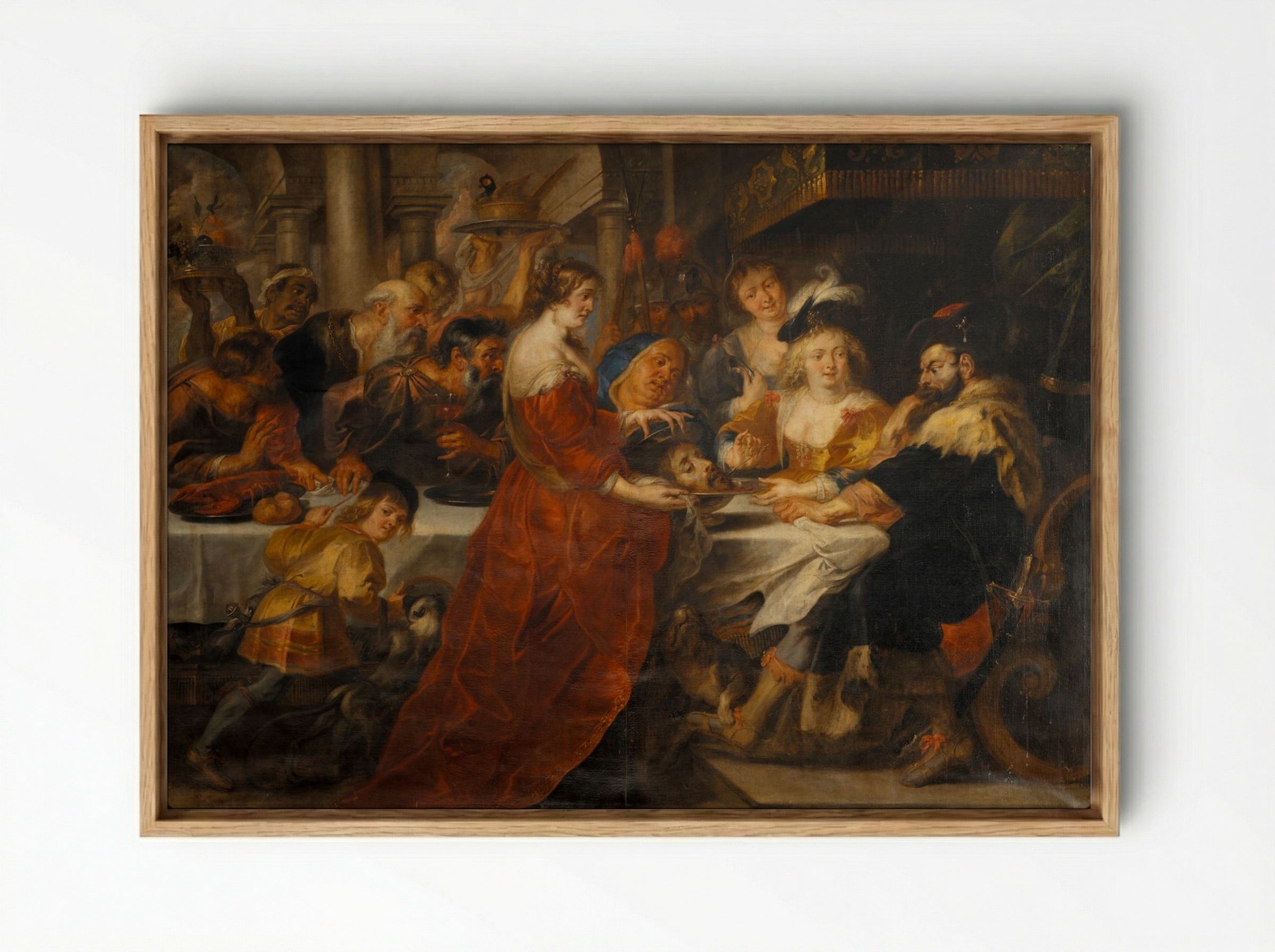 The Feast of Herod - Peter Paul Rubens - Framed Canvas Wood