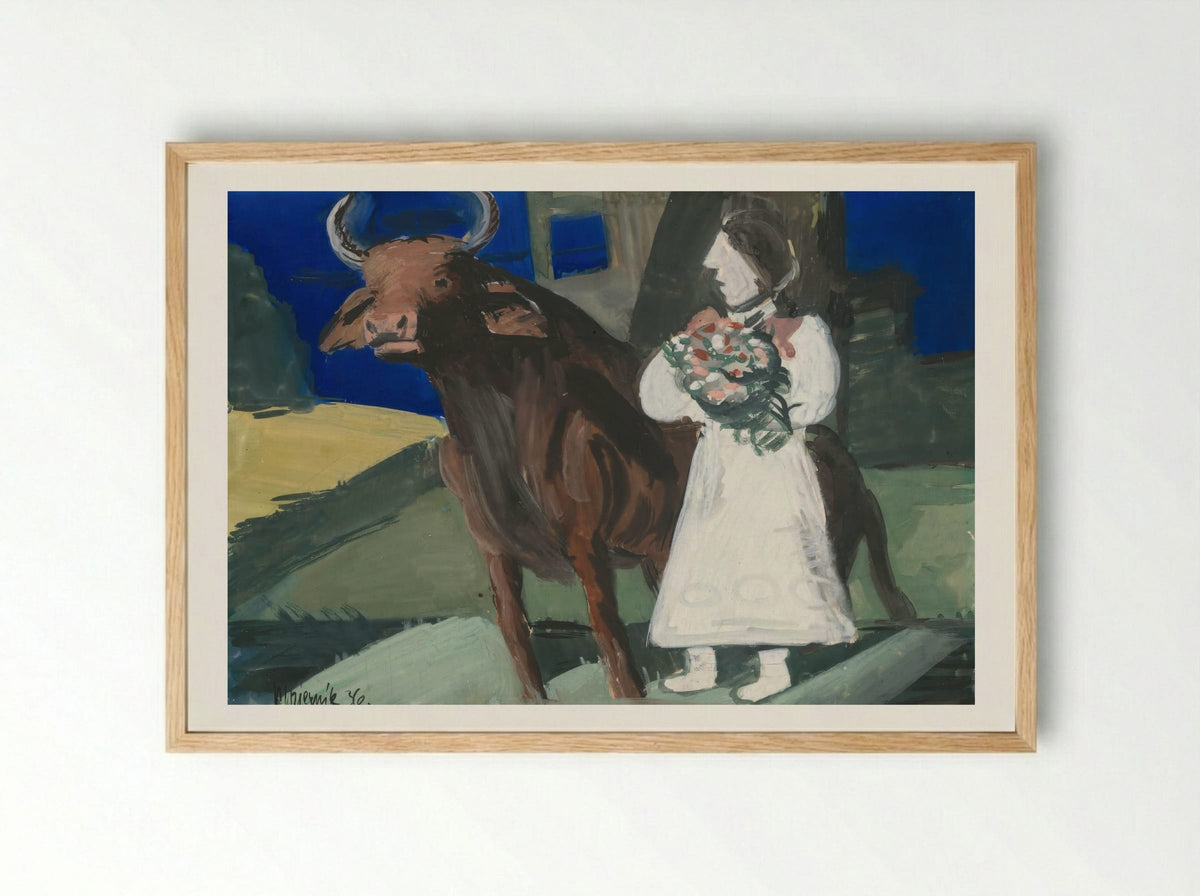 The Bride - Cyprián Majerník - Framed Print Wood