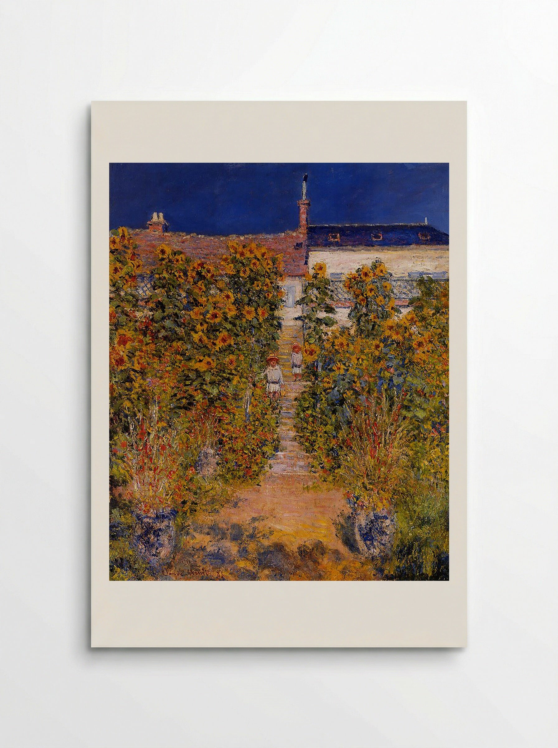 The Artist's Garden at Vétheuil - Claude Monet - Poster