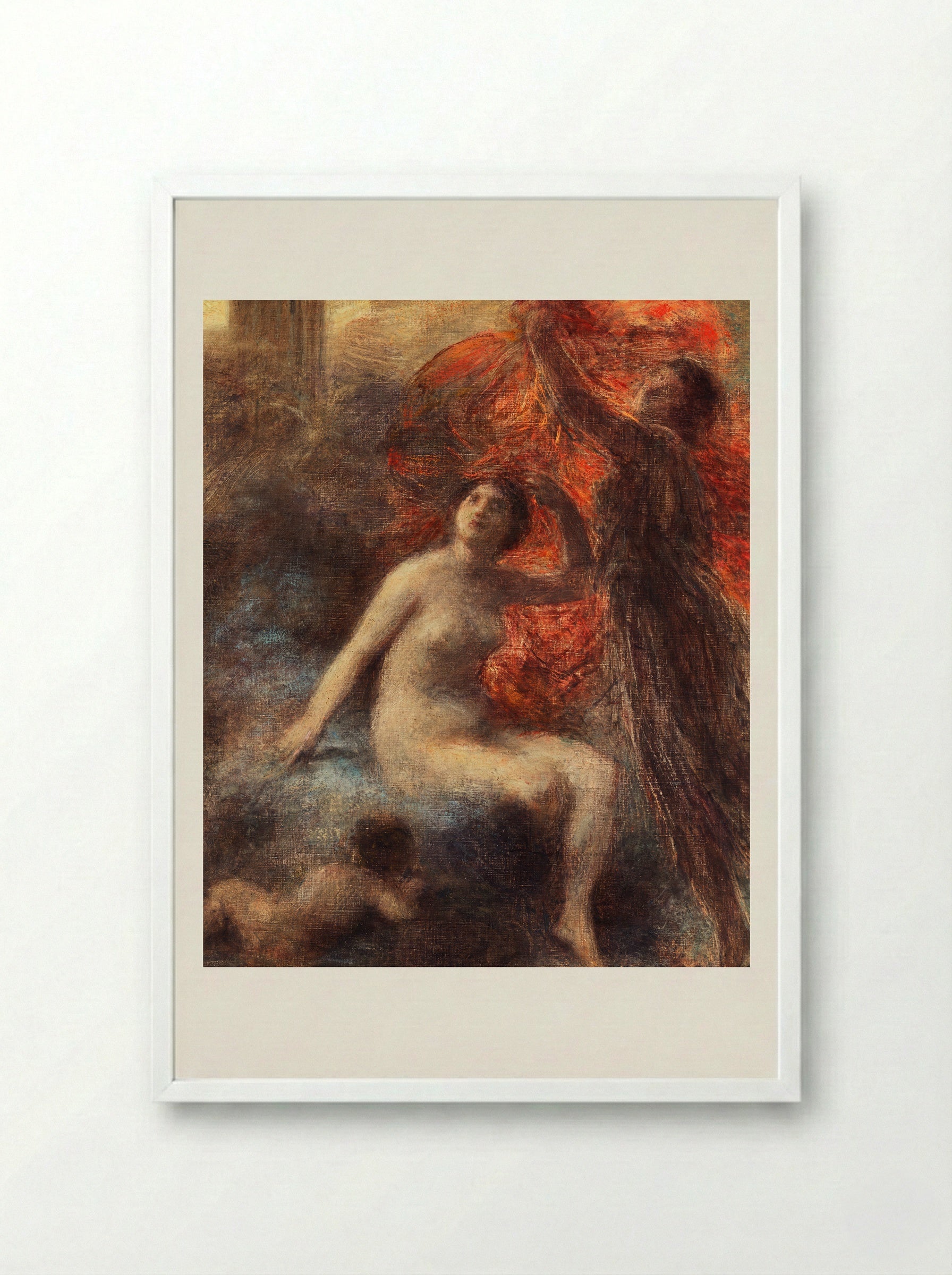 The Palace of Aurora - Henri Fantin-Latour - Framed Print White