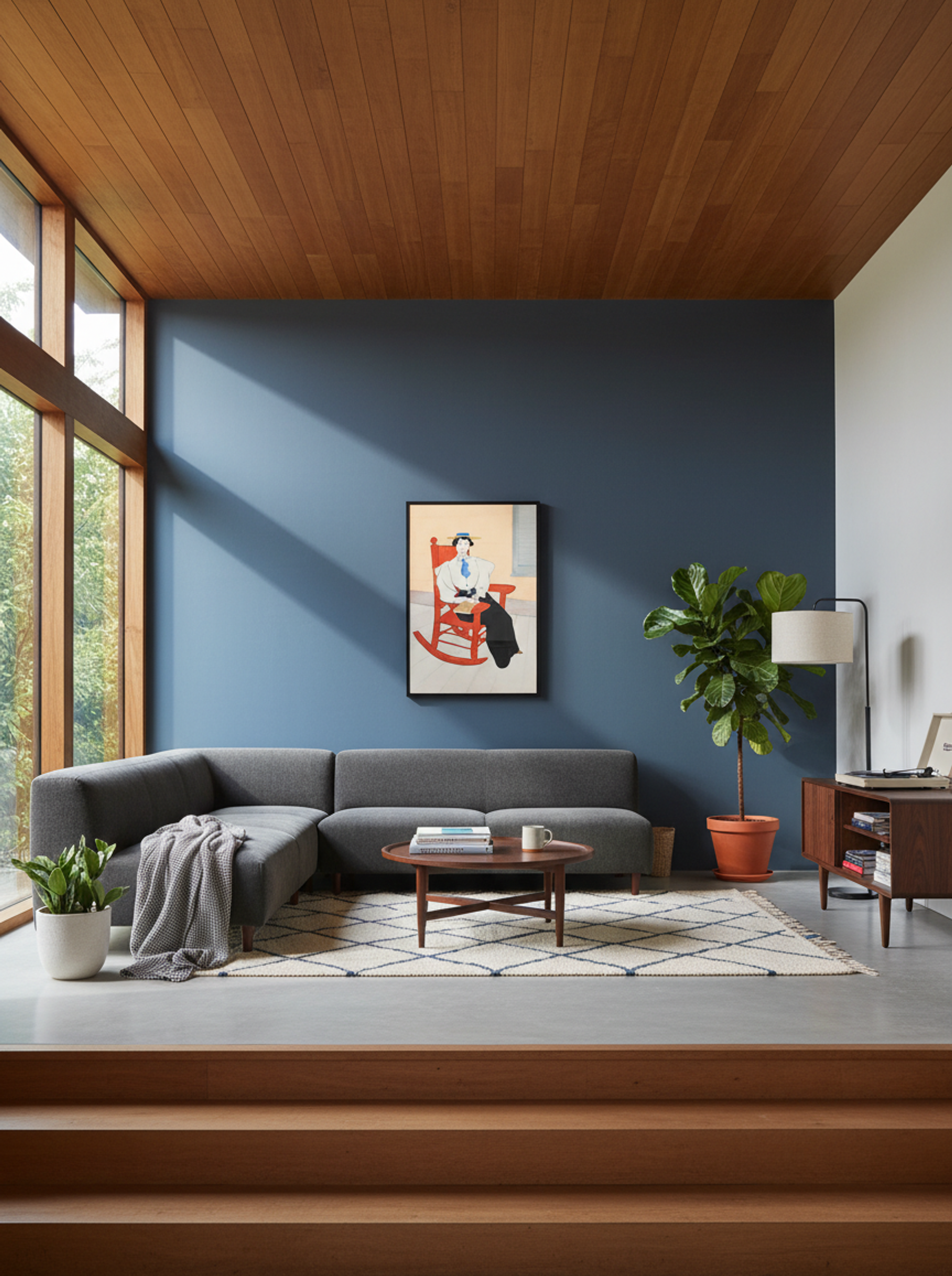 Young Woman Seated in a Red Rocking Chair - Edward Penfield - Lifestyle