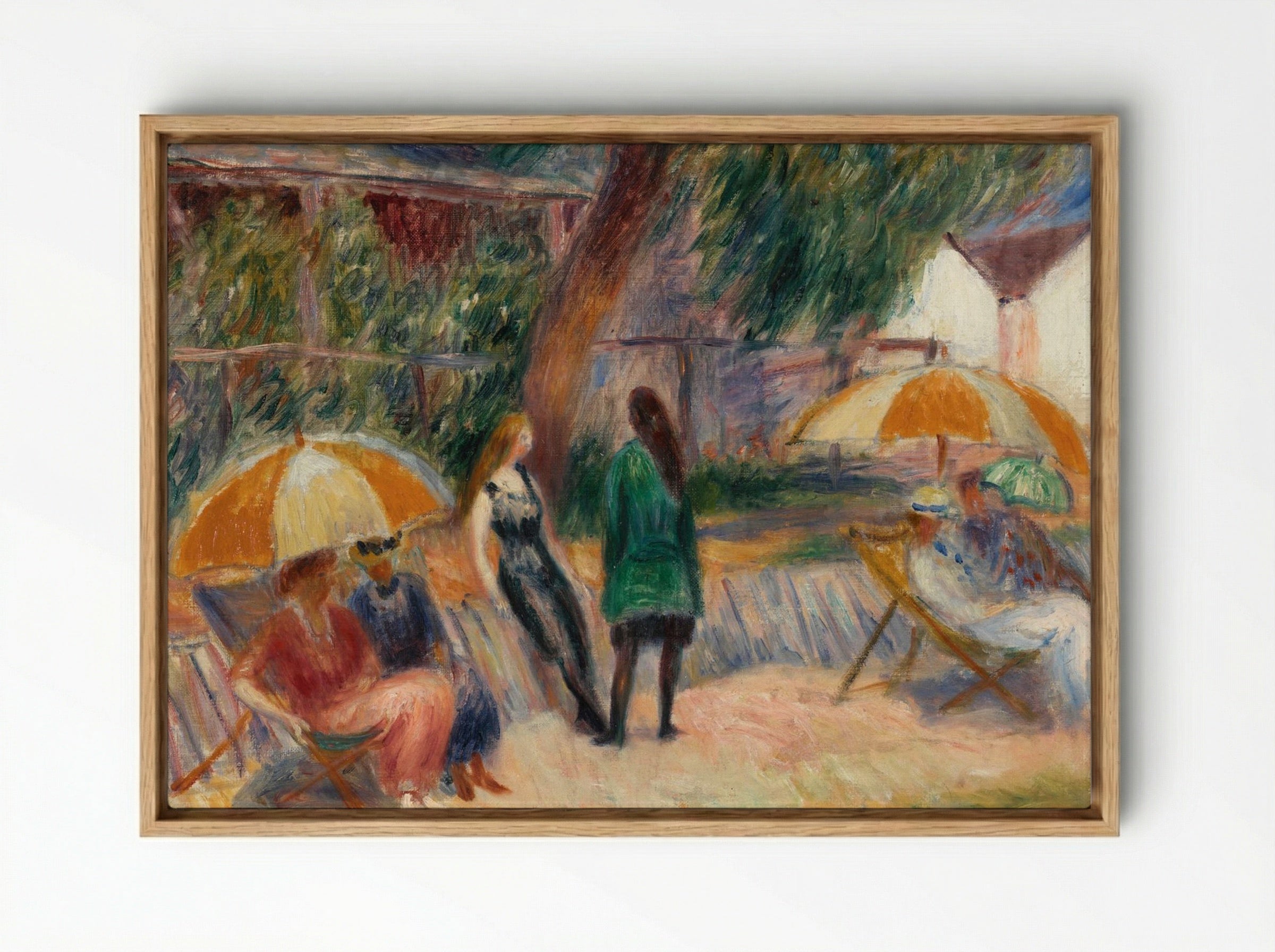 Beach with Figures, Bellport - William James Glackens - Framed Canvas Wood