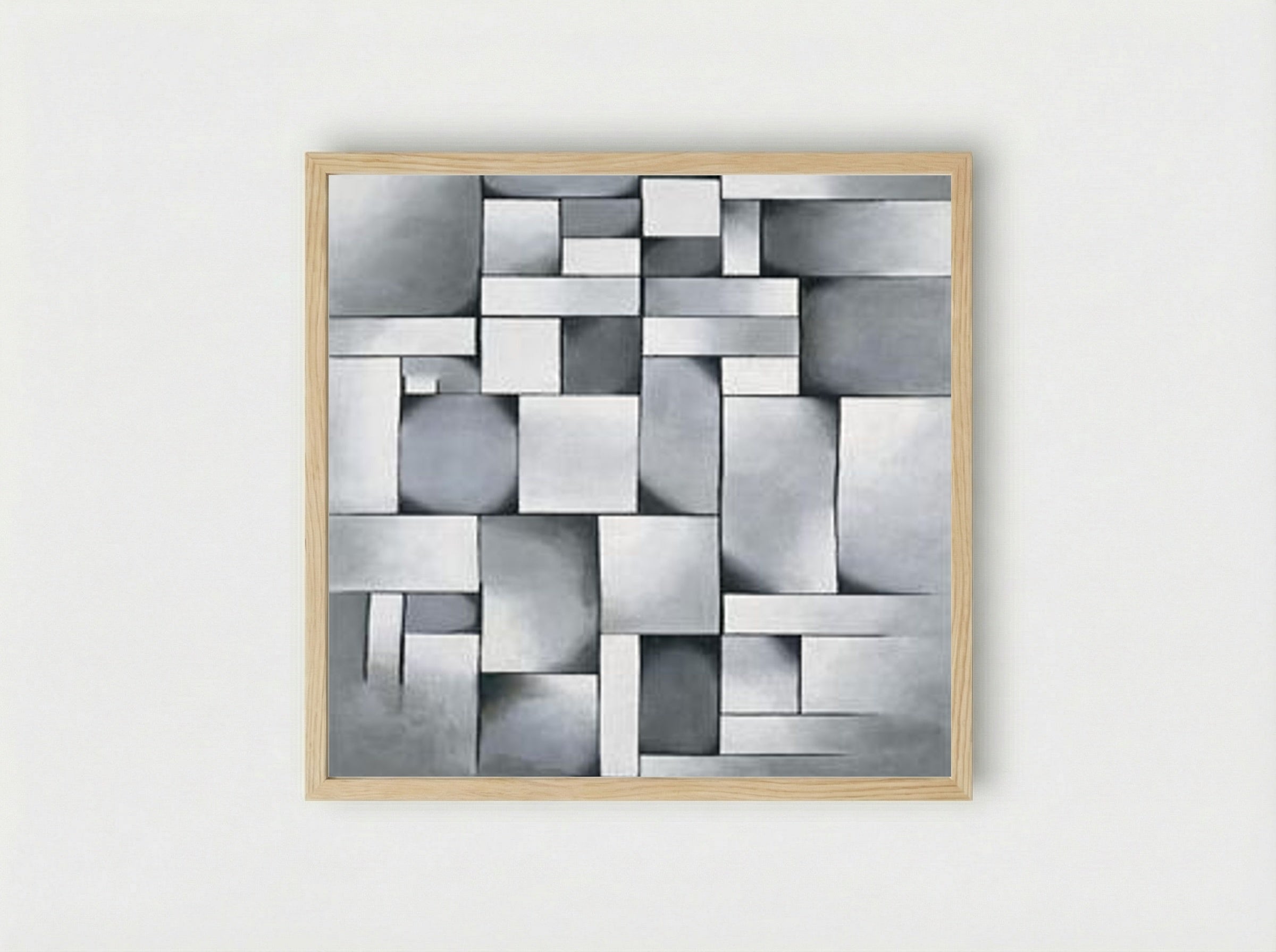 Composition in Gray (Rag Time) - Theo van Doesburg - Framed Print Wood
