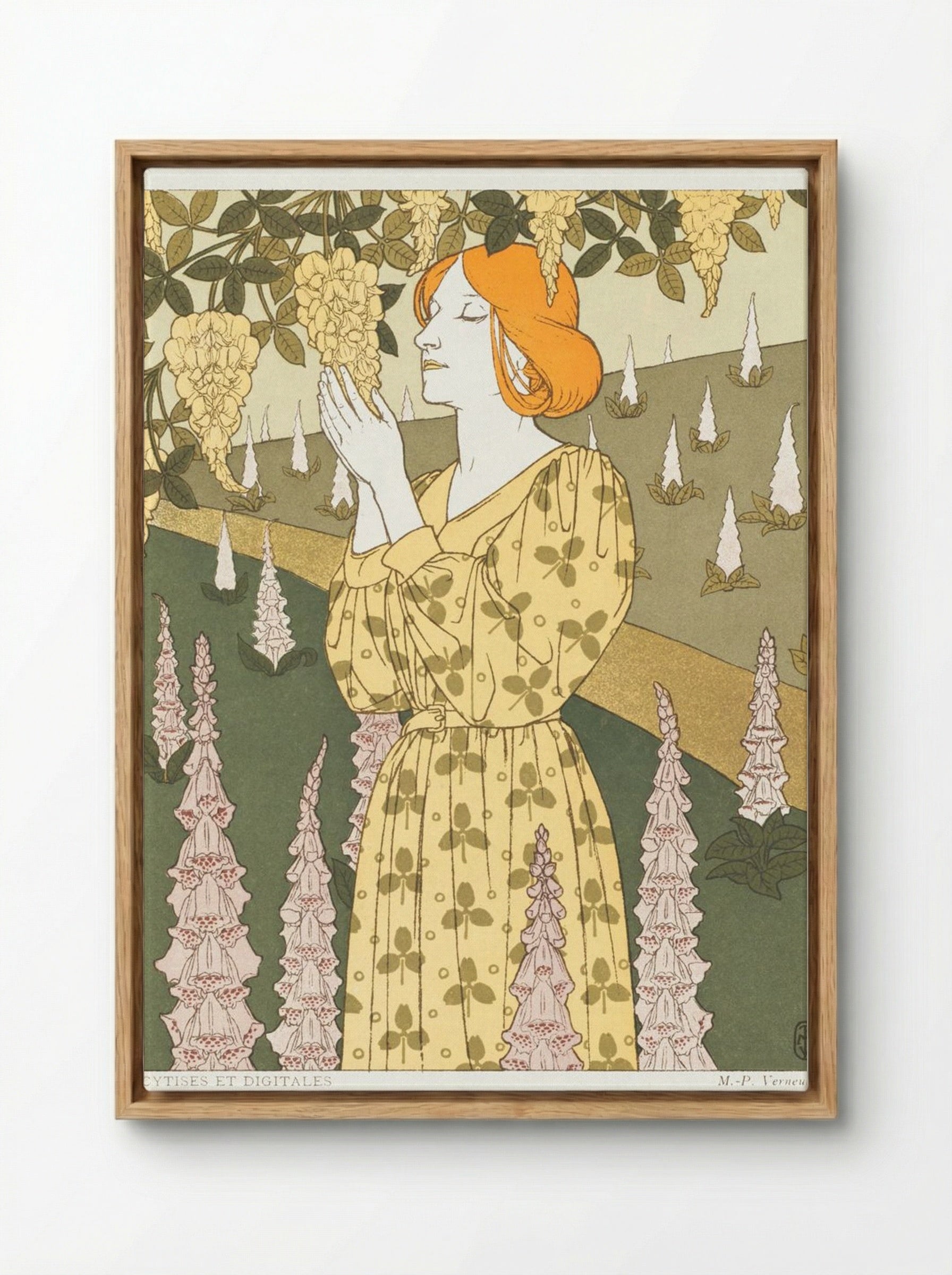 Cytises et Digitales - Maurice Pillard Verneuil - Framed Canvas Wood