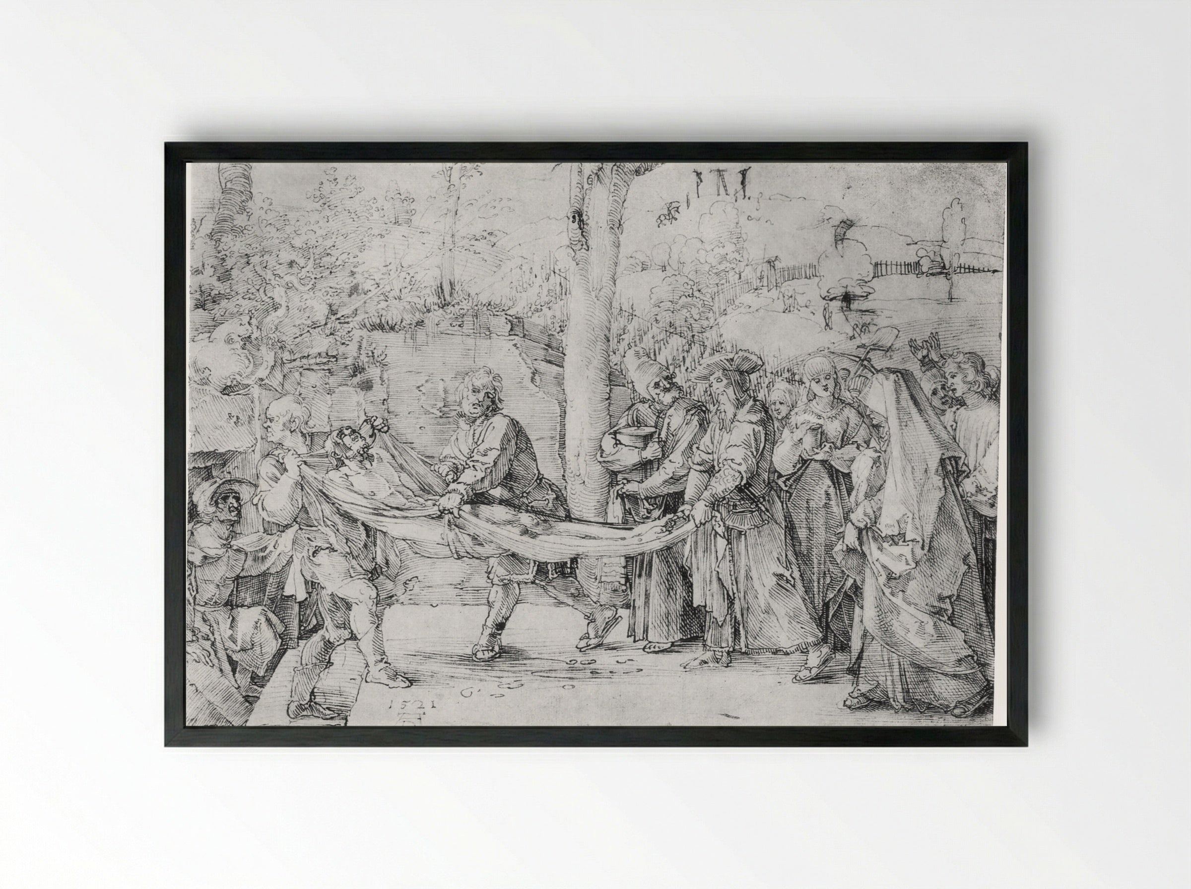 The Entombment - Albrecht Dürer - Framed Print Black