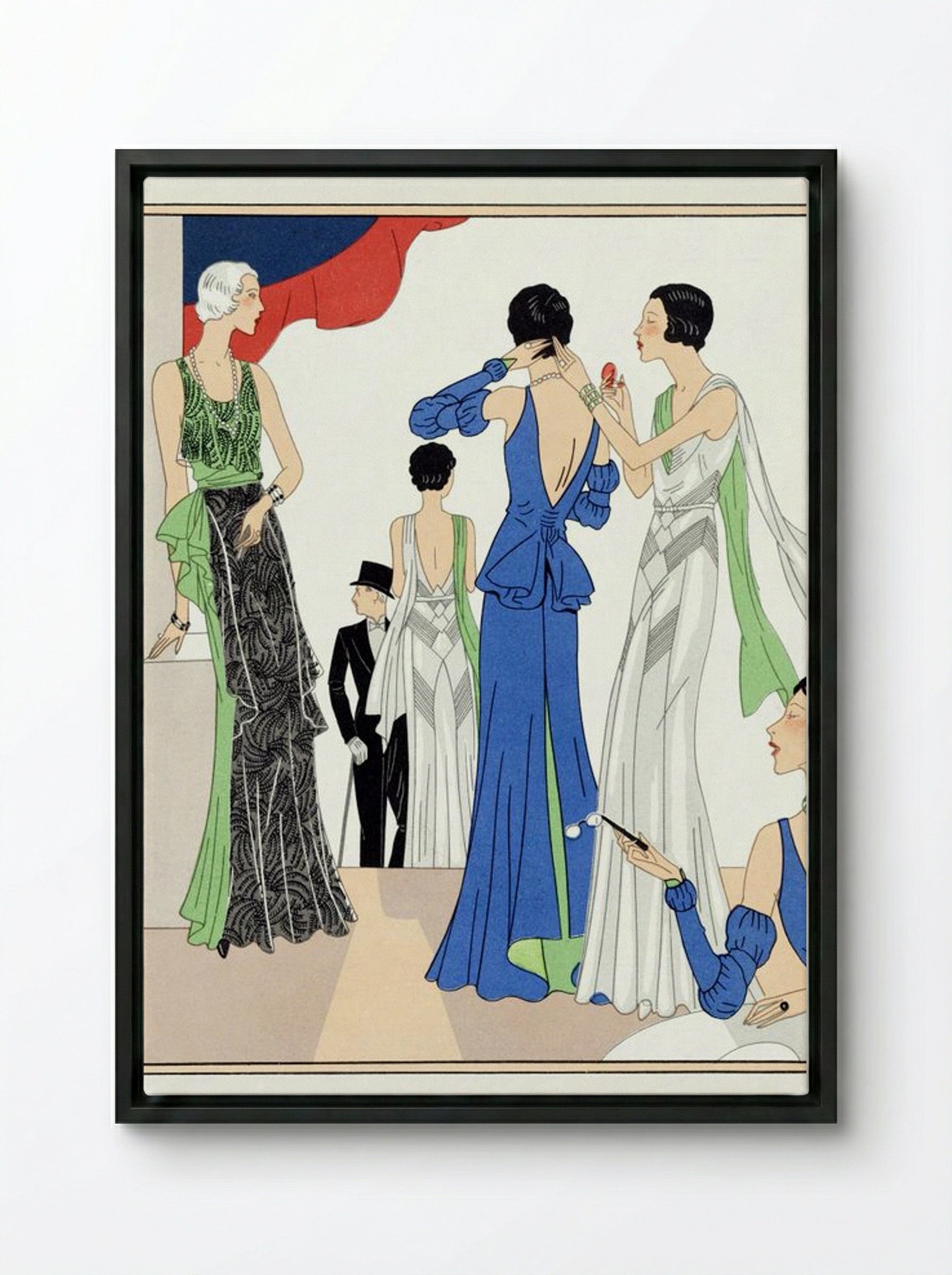 Evening Gowns, 1932 - Joseph Paquin - Framed Canvas Black