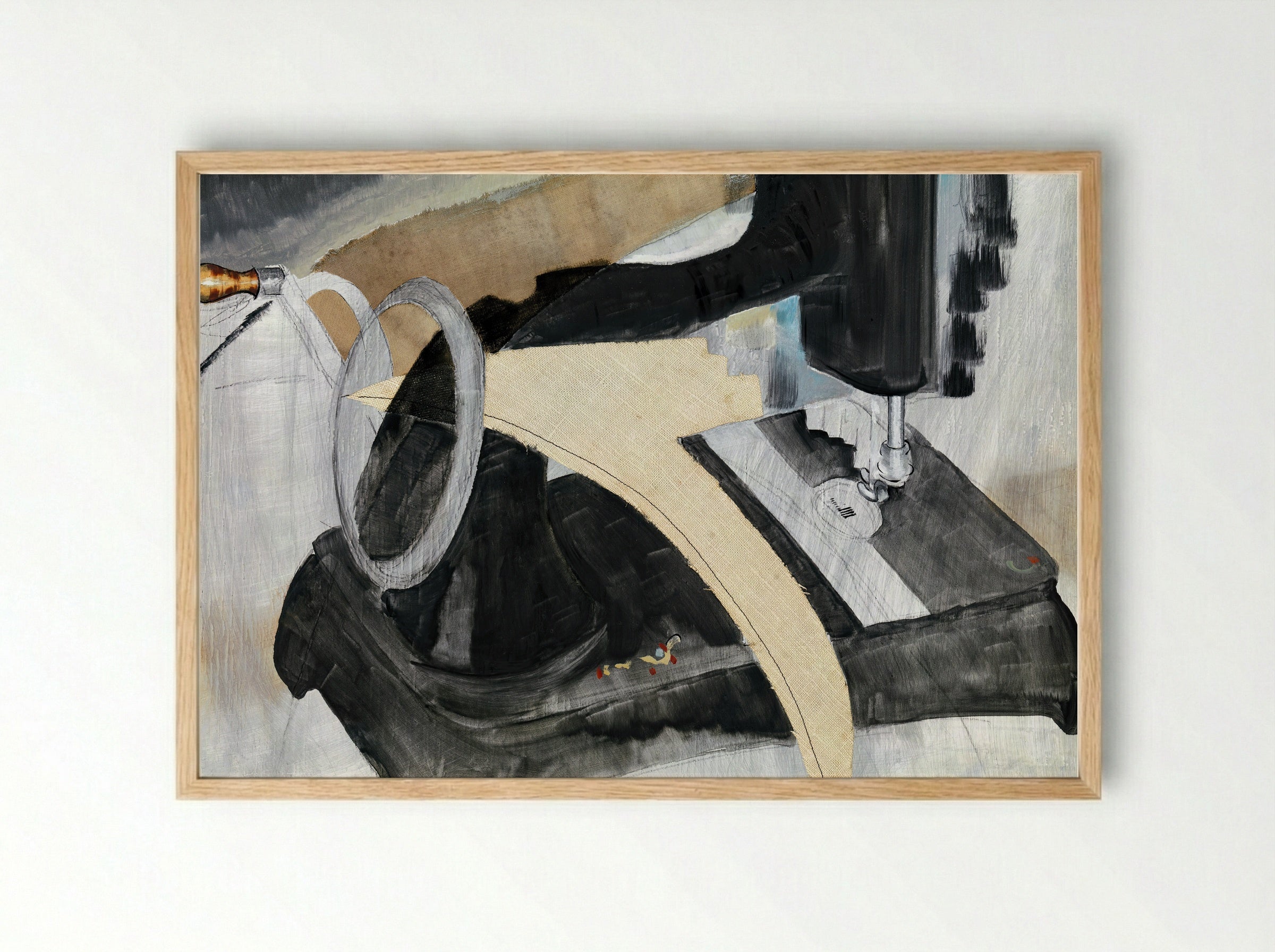 Dove's Hand Sewing Machine - Arthur Dove - Framed Print Wood