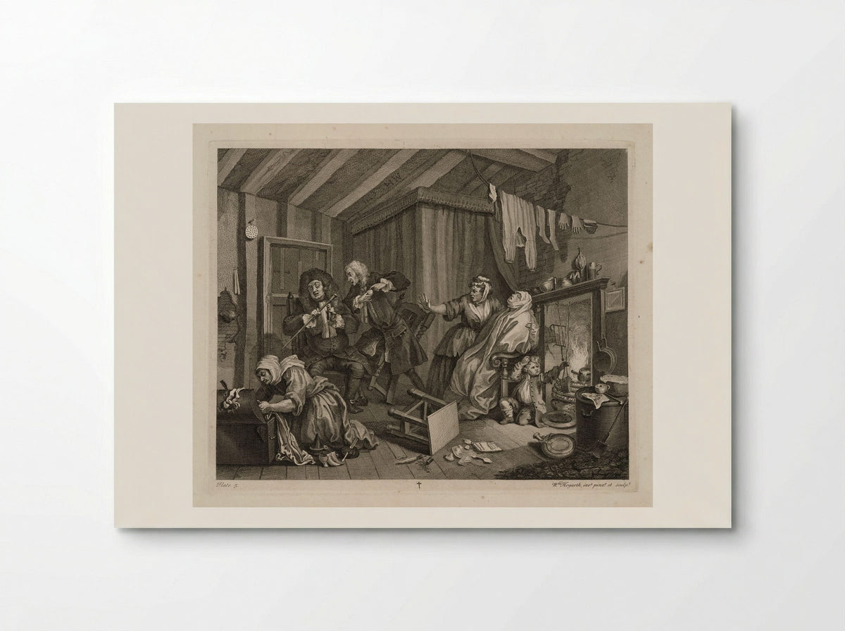 Quack Doctors Visit the Diseased Harlot - William Hogarth - Poster