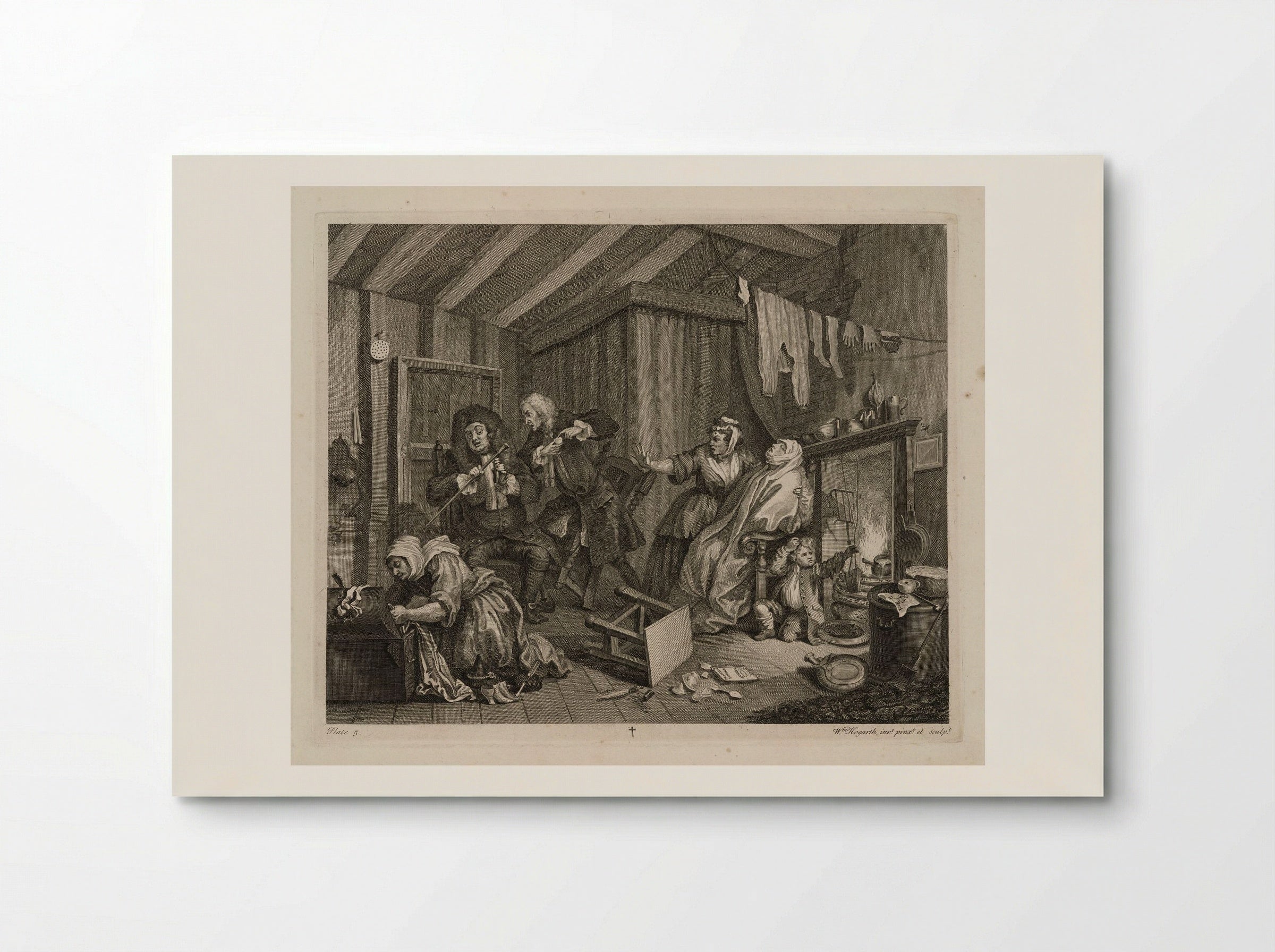 Quack Doctors Visit the Diseased Harlot - William Hogarth - Poster