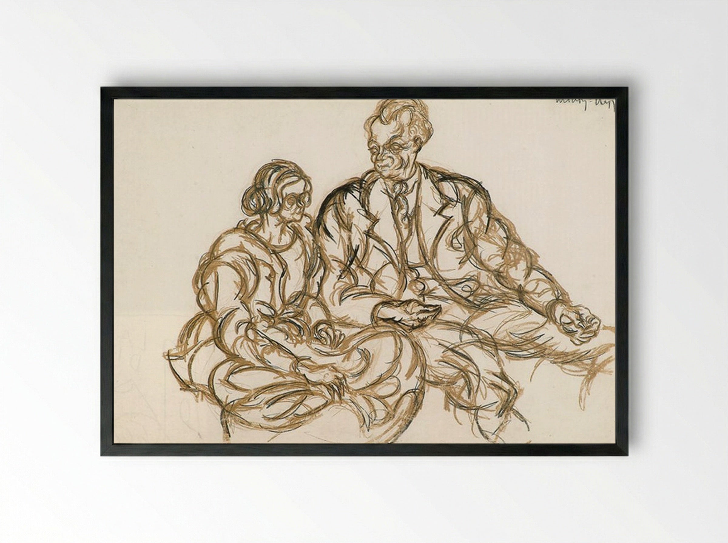 Figurative Composition - László Moholy-Nagy - Framed Print Black