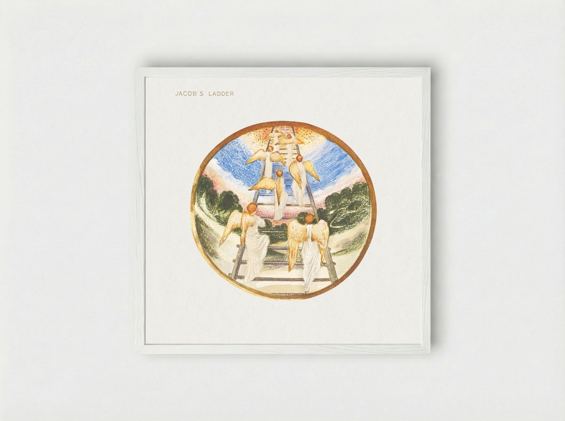 Jacob's Ladder from The Flower Book - Edward Burne-Jones - Framed Print White