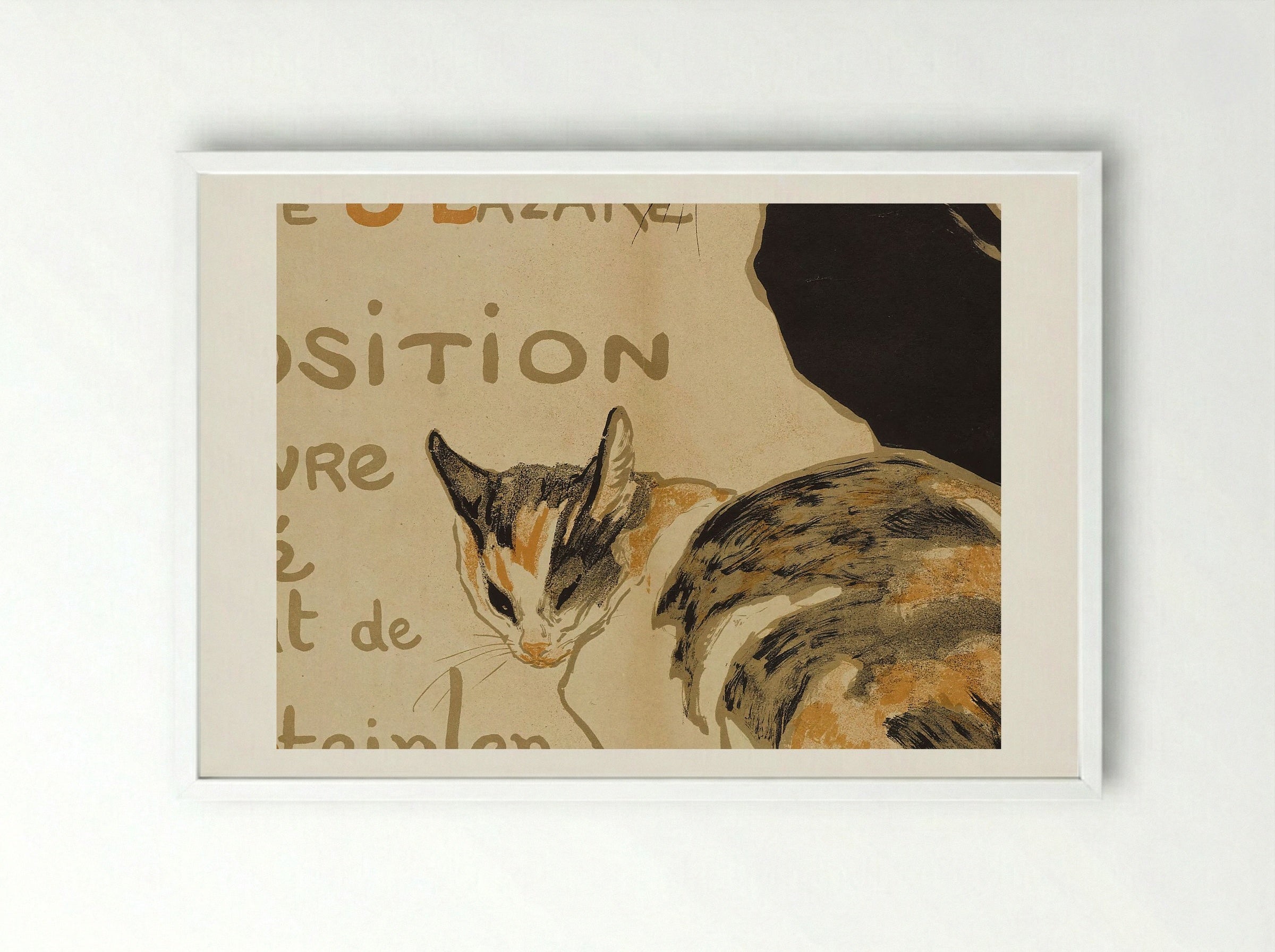 A la Bodinière, 18 Rue S. Lazare - Théophile Alexandre Steinlen - Framed Print White