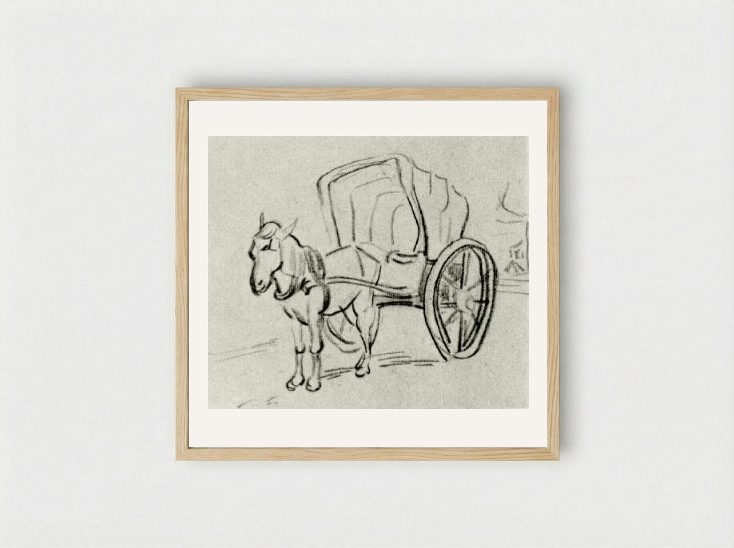 Carriage - Vincent van Gogh - Framed Print Wood