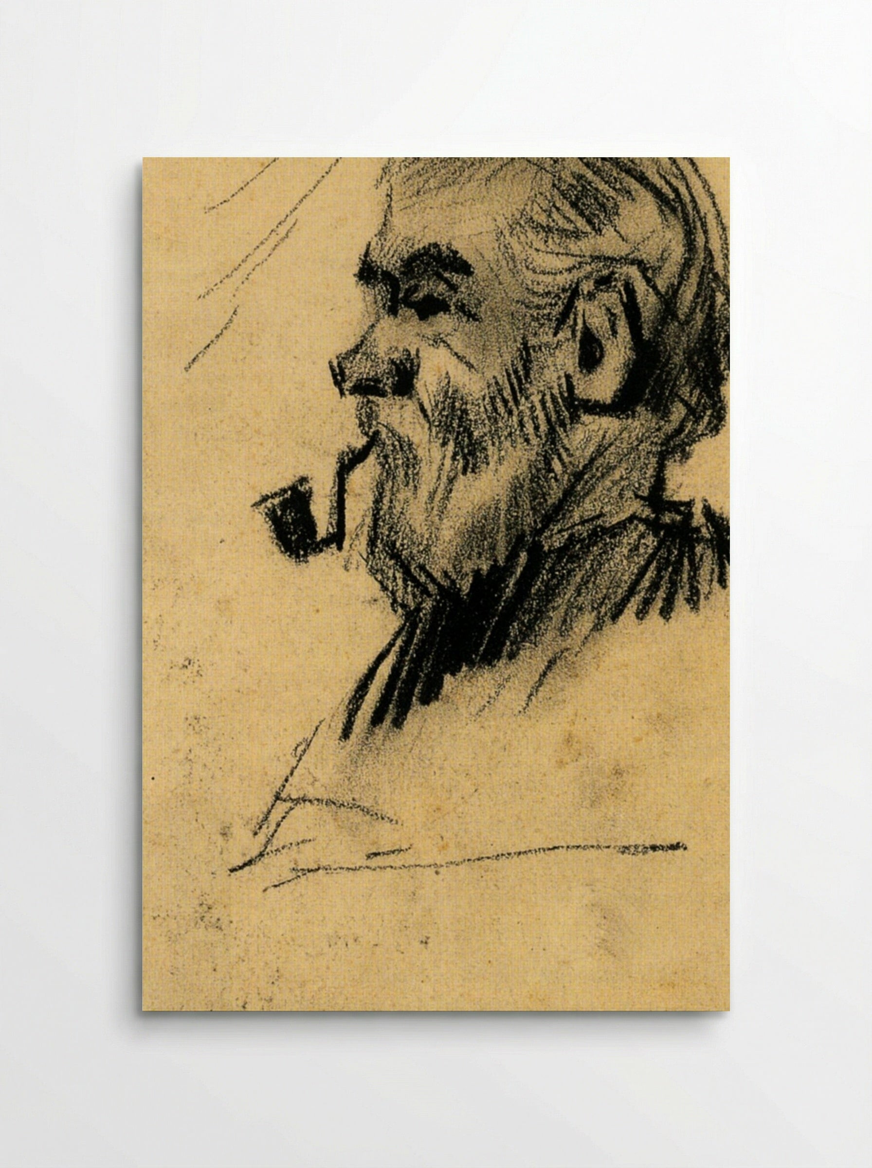 Head of an Old Man with Pipe - Vincent van Gogh - Poster